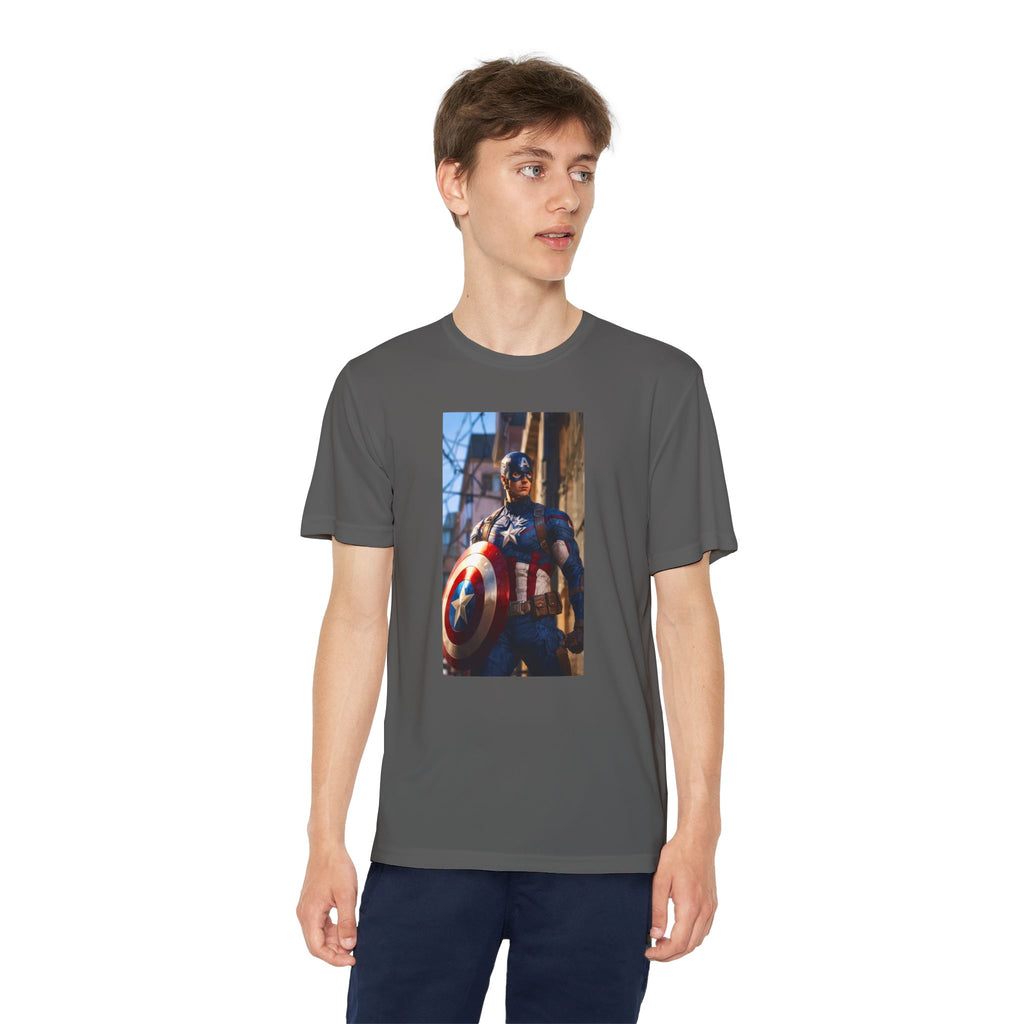 Captain America Superhero Marvel Patriotic, Kids Graphic T-Shirt, Boys Hero Top, Girls Comic Book Clothing, Birthday