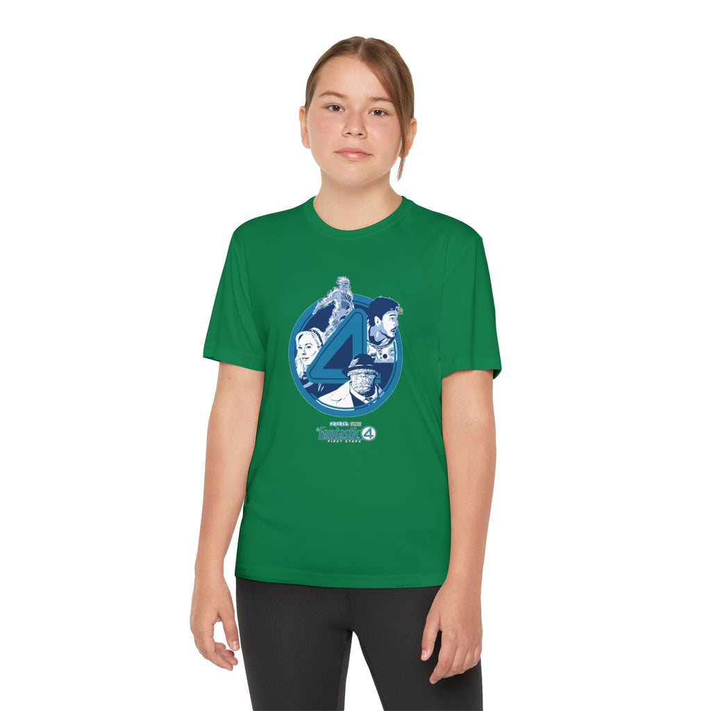 Fantastic 4 Youth T-Shirt Sports Graphic Tee, Cool Athletic Shirt for Kids, Perfect for Sports Events, Team Spirit