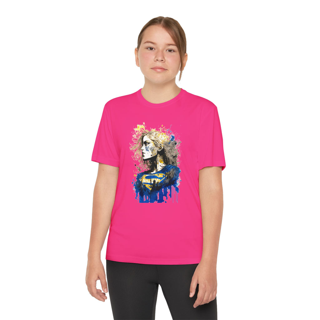 Superhero Youth T-Shirt Sports Graphic Tee, Cool Athletic Shirt for Kids
