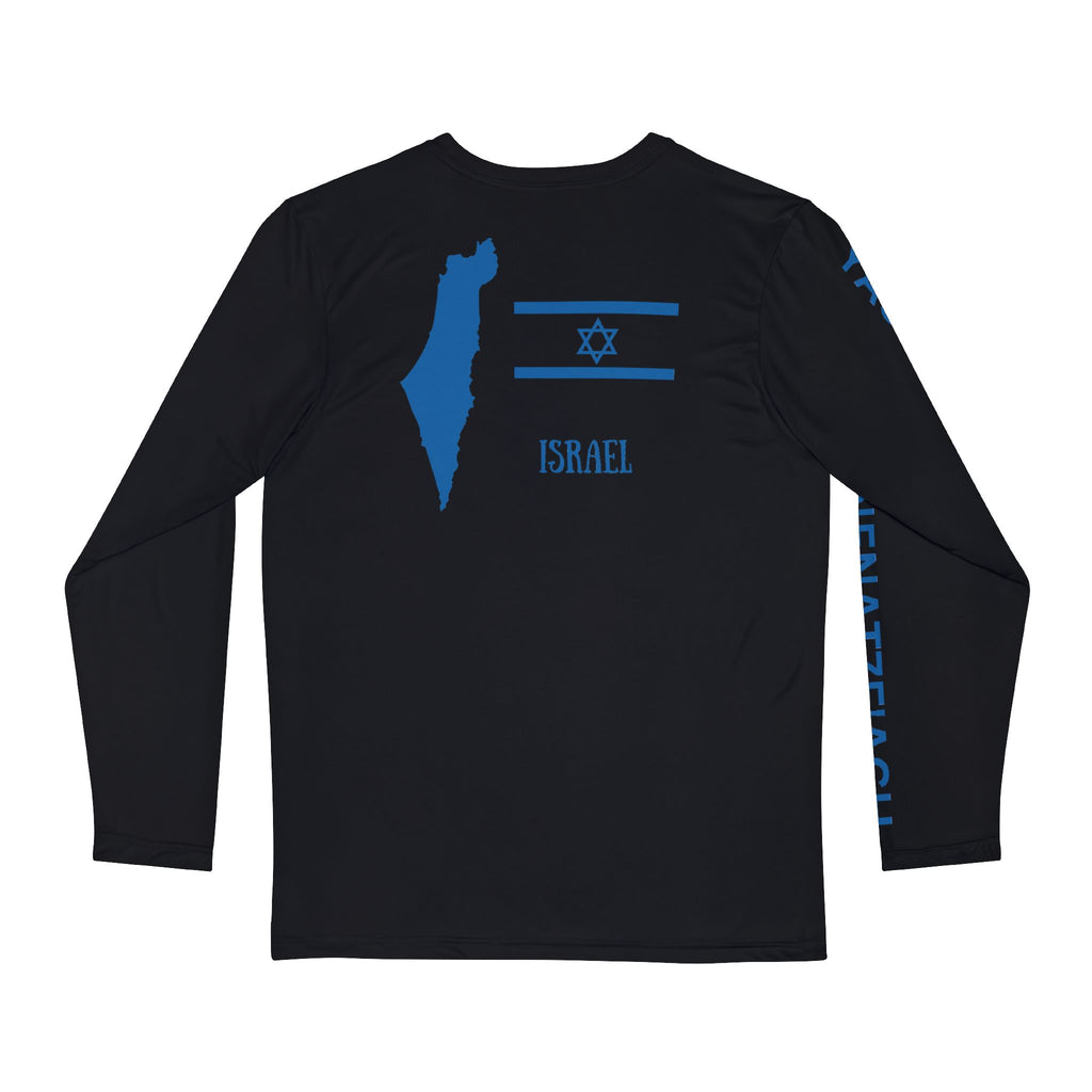 Patriotic Men's Shirt, Israel Pride Long Sleeve Tee, Israeli Flag Graphic Top, Independence Day Apparel, Jewish Heritage Clothing