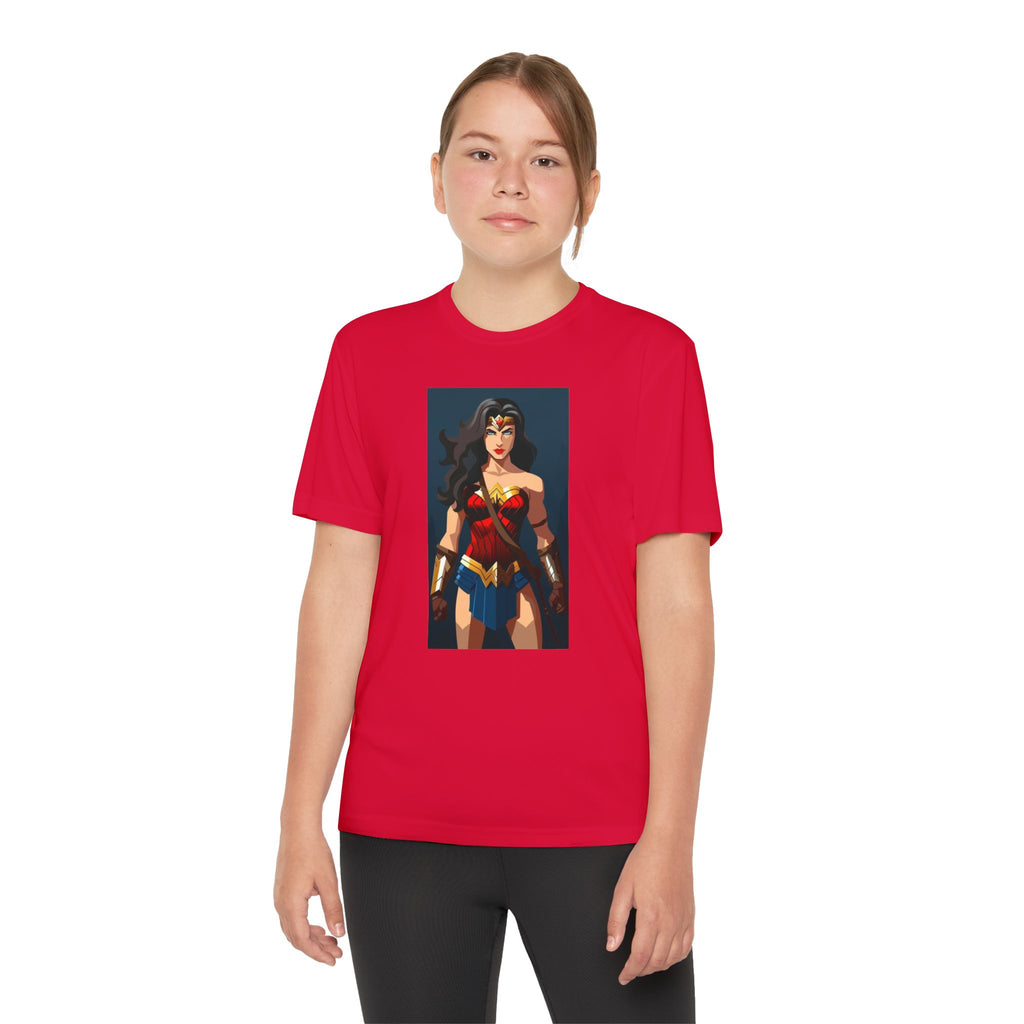 Superhero Youth T-Shirt Sports Graphic Tee, Cool Athletic Shirt for Kids