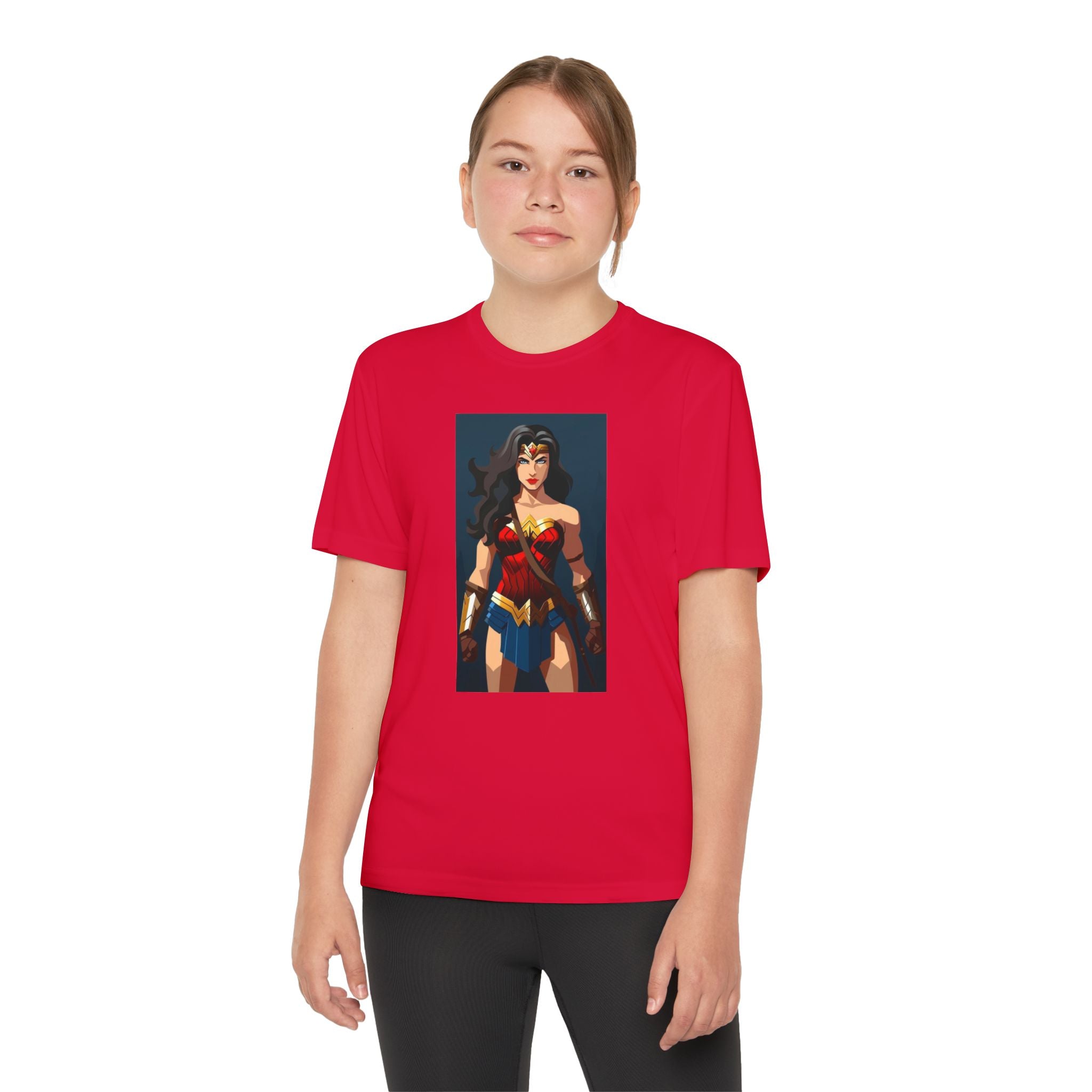 Superhero Youth T-Shirt Sports Graphic Tee, Cool Athletic Shirt for Kids