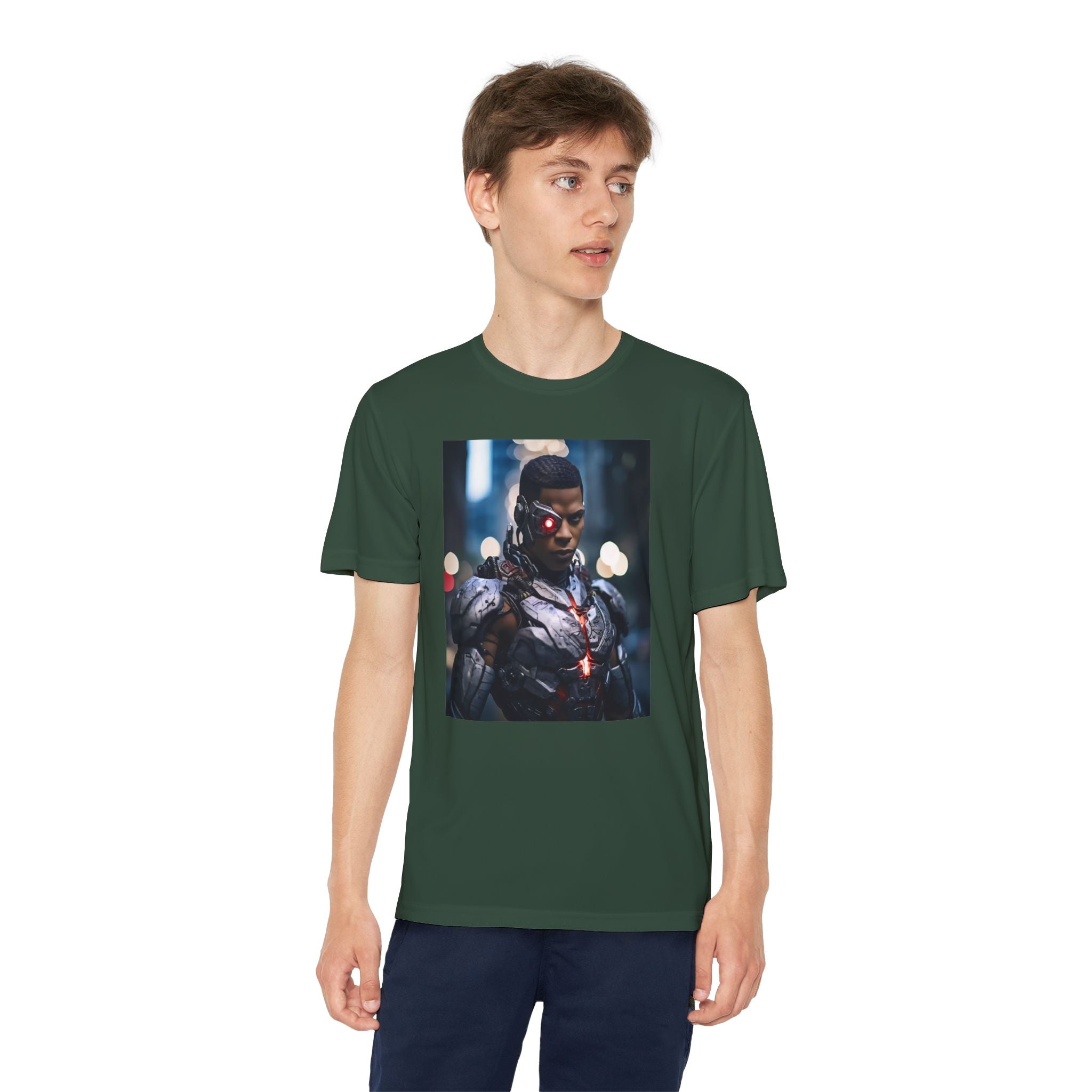 Cyborg Superhero Marvel Patriotic, Kids Graphic T-Shirt, Boys Hero Top, Girls Comic Book Clothing, Birthday
