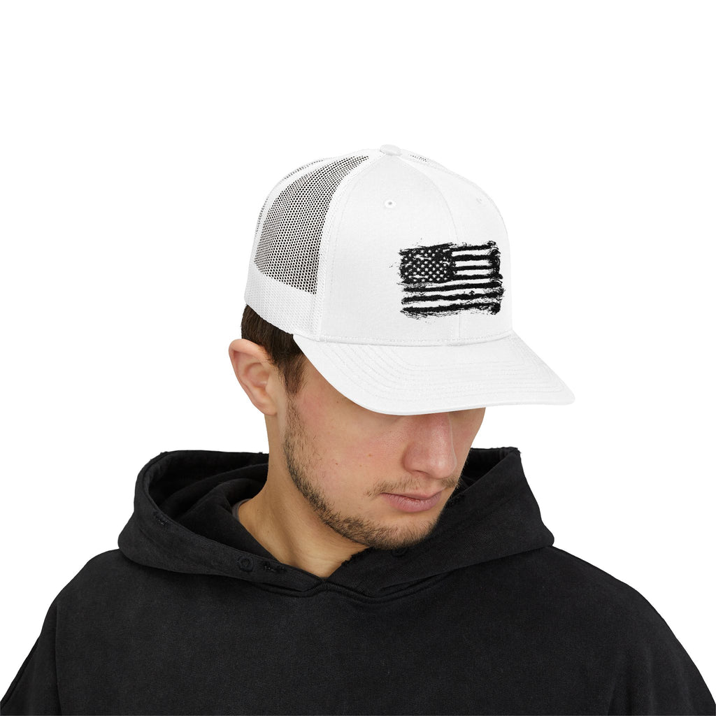 Patriotic Flag Snapback Trucker Cap, American Flag Hat, Outdoor Cap, Casual Wear, Gift for Dad, 4th of July Apparel