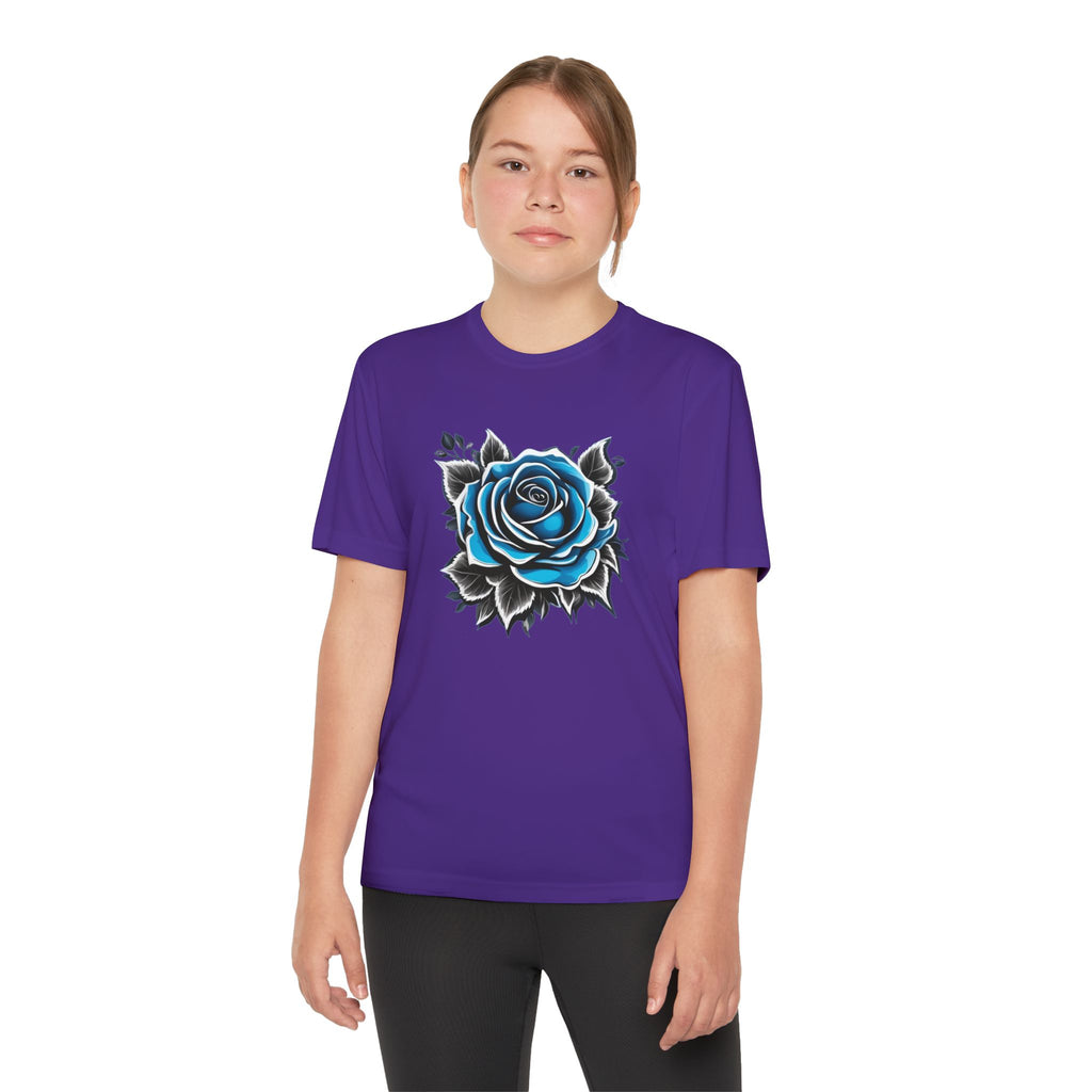 Flower Youth T-Shirt Sports Graphic Tee, Cool Athletic Shirt for Kids