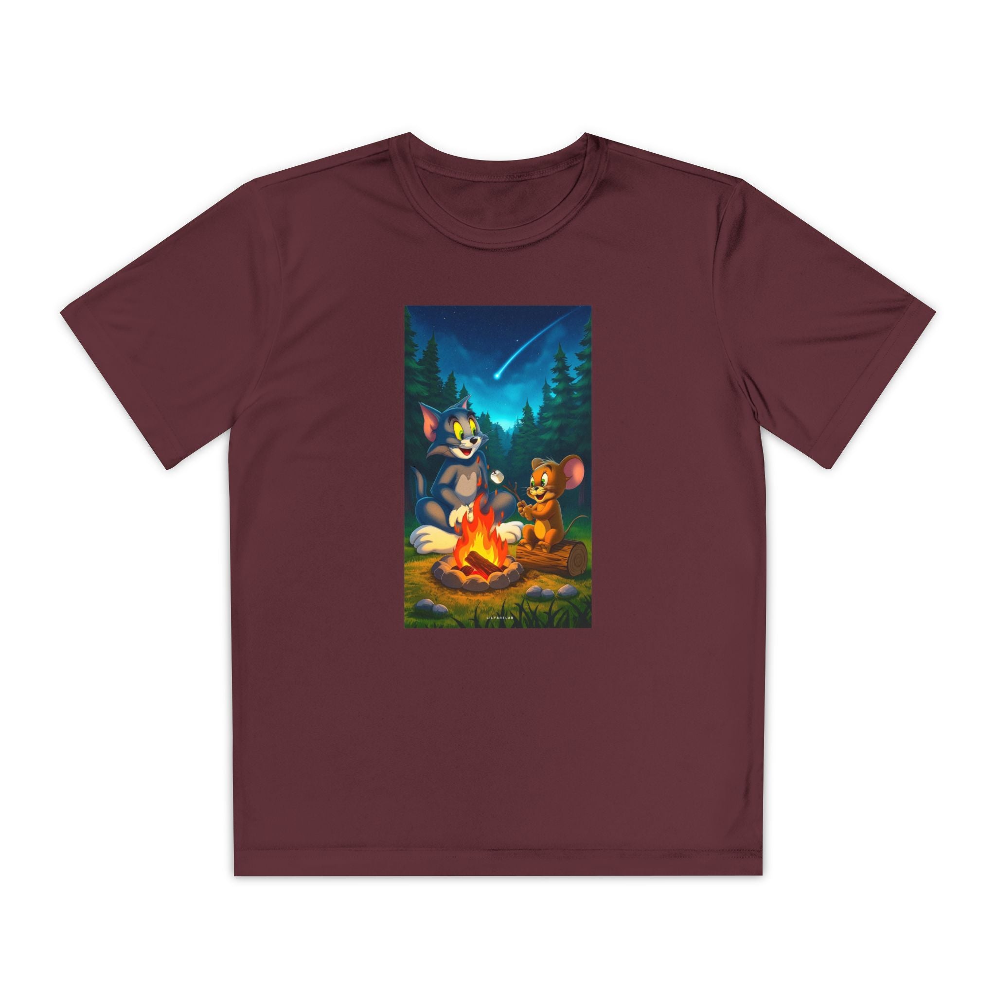 Youth Competitor Tee with Tom And Jerry design, Cartoon Graphic Kid's T-Shirt, Kids Tee, Children's Clothing, Funny Tee for Boys and Girls