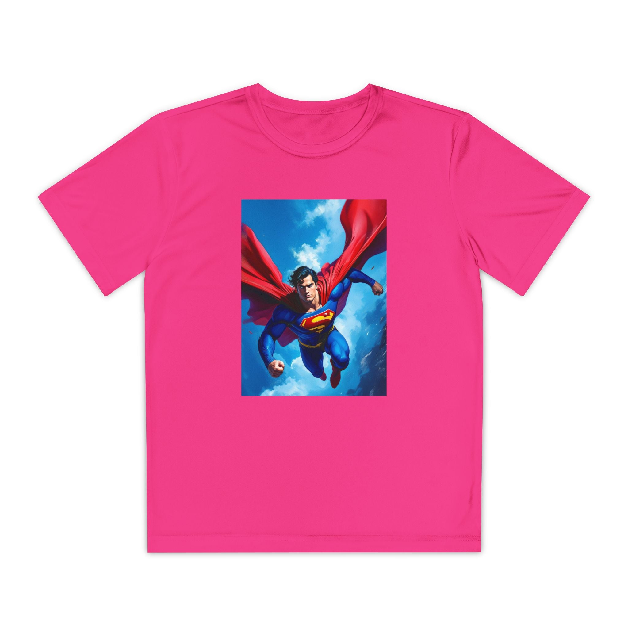 Superman Superhero Marvel T-Shirt, Youth Competitor Tee,  Kids Comic Book Hero Top, Children's Graphic Tee, Youth Super Power T-Shirt
