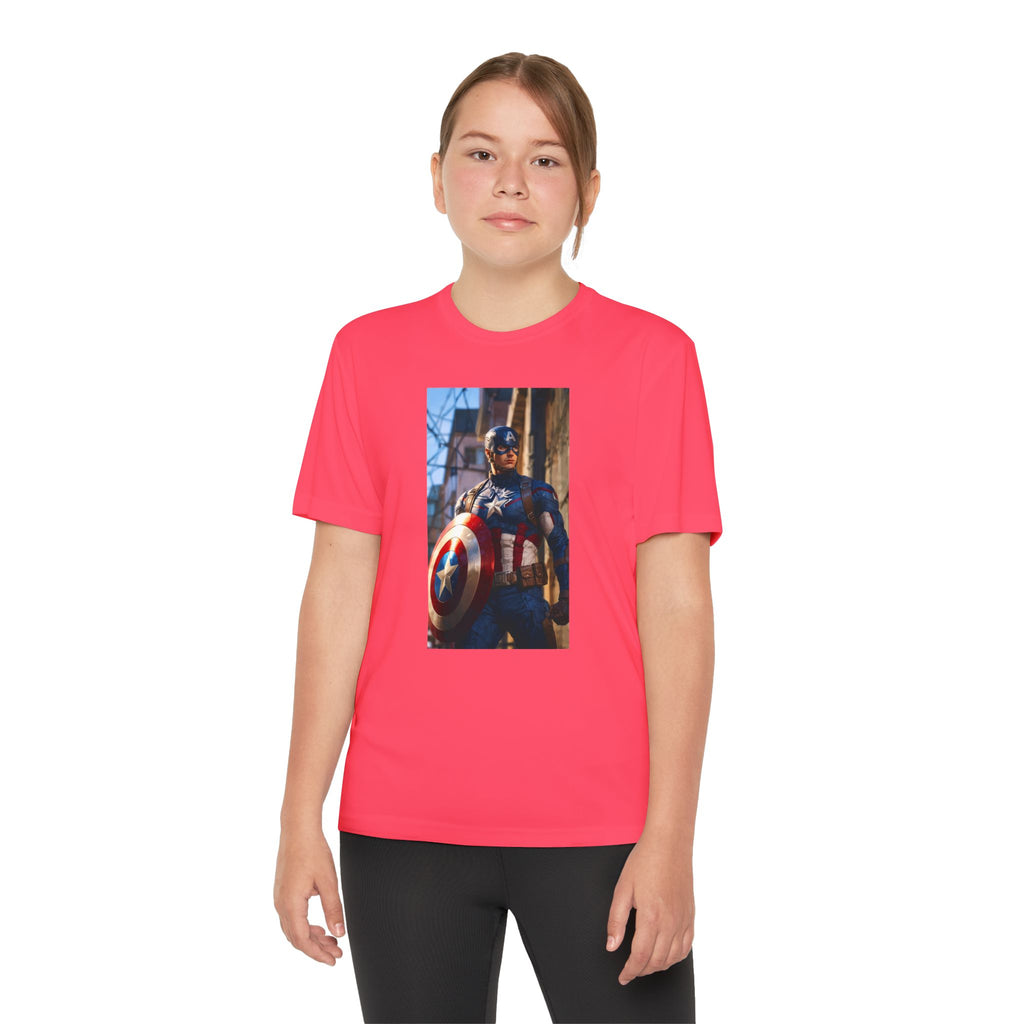 Captain America Superhero Marvel Patriotic, Kids Graphic T-Shirt, Boys Hero Top, Girls Comic Book Clothing, Birthday