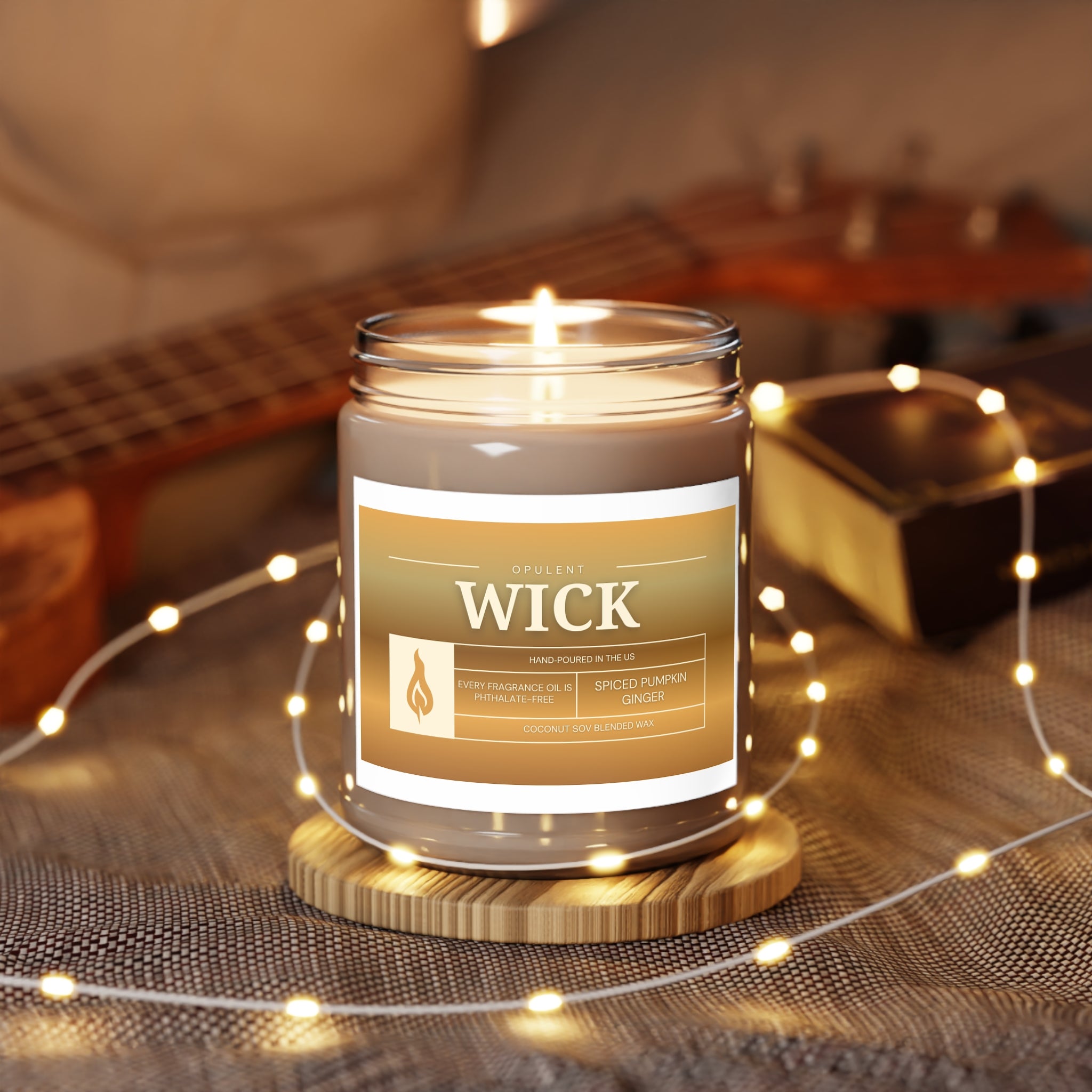 Soy Candles, OPULENT Wick, Hand-poured in the US, White Lid, 9oz, Aromatherapy, Relaxation, Home Decor, Gift, Scented Candles