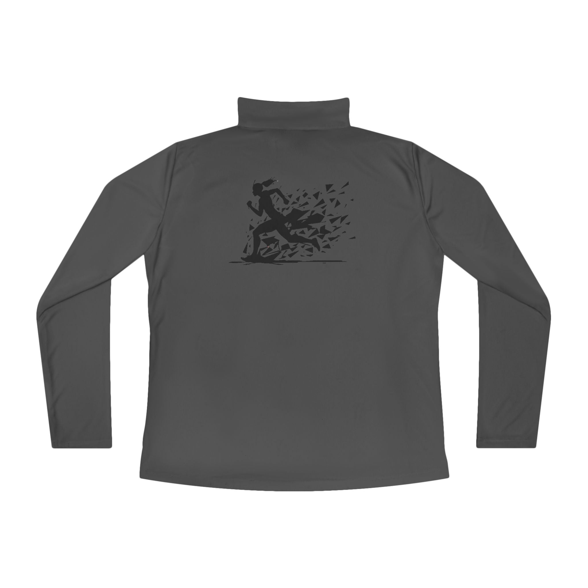 Ladies Quarter-Zip Pullover with Motivational Running Design, Athletic Apparel, Activewear, Sportswear, Fitness Gift, Running Top