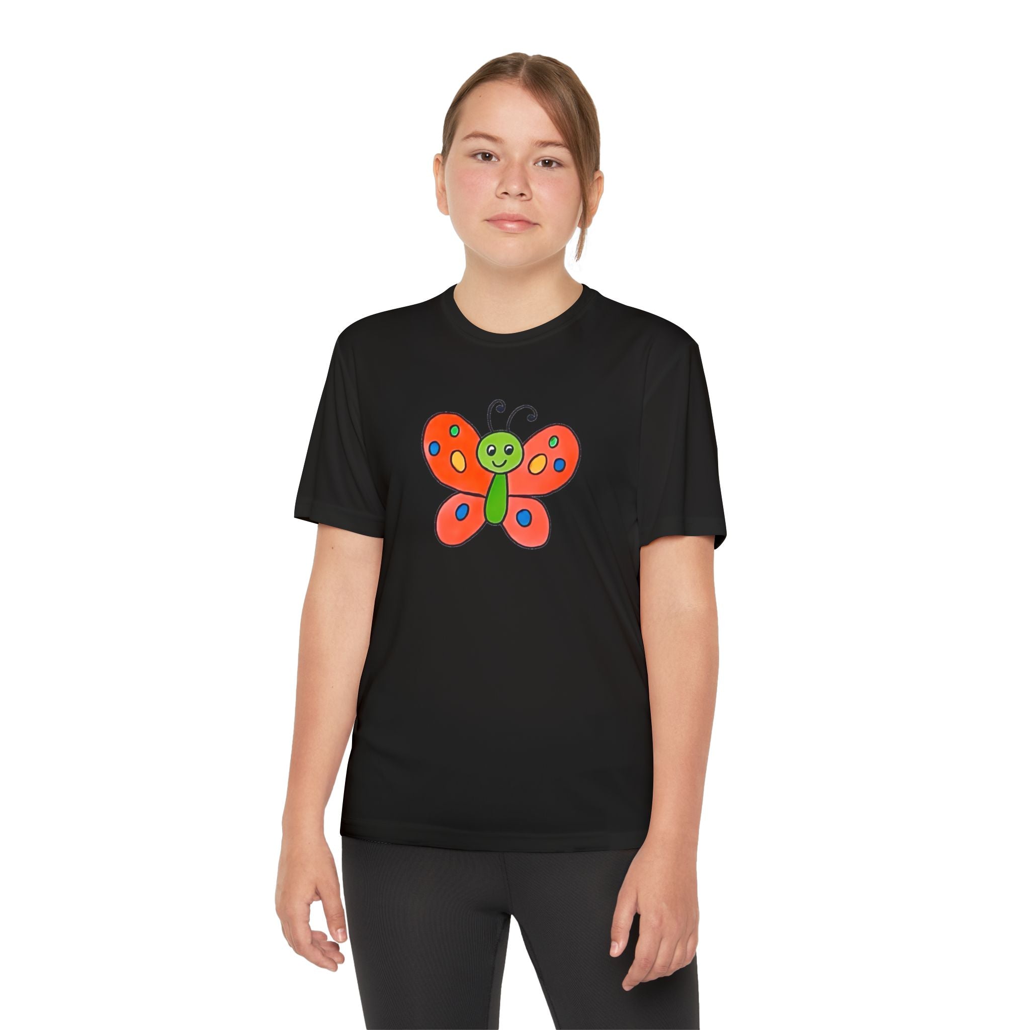 Butterffy Youth T-Shirt Sports Graphic Tee, Cool Athletic Shirt for Kids, Perfect for Sports Events, Team Spirit