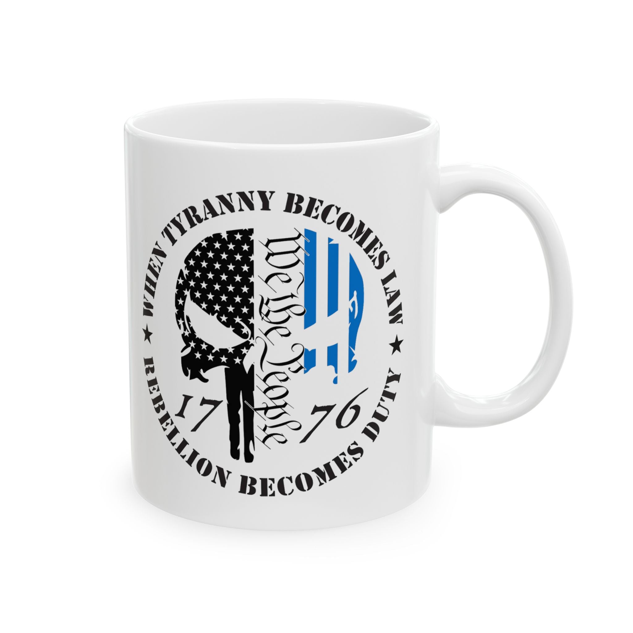 Thin Blue Line Patriotic Mug