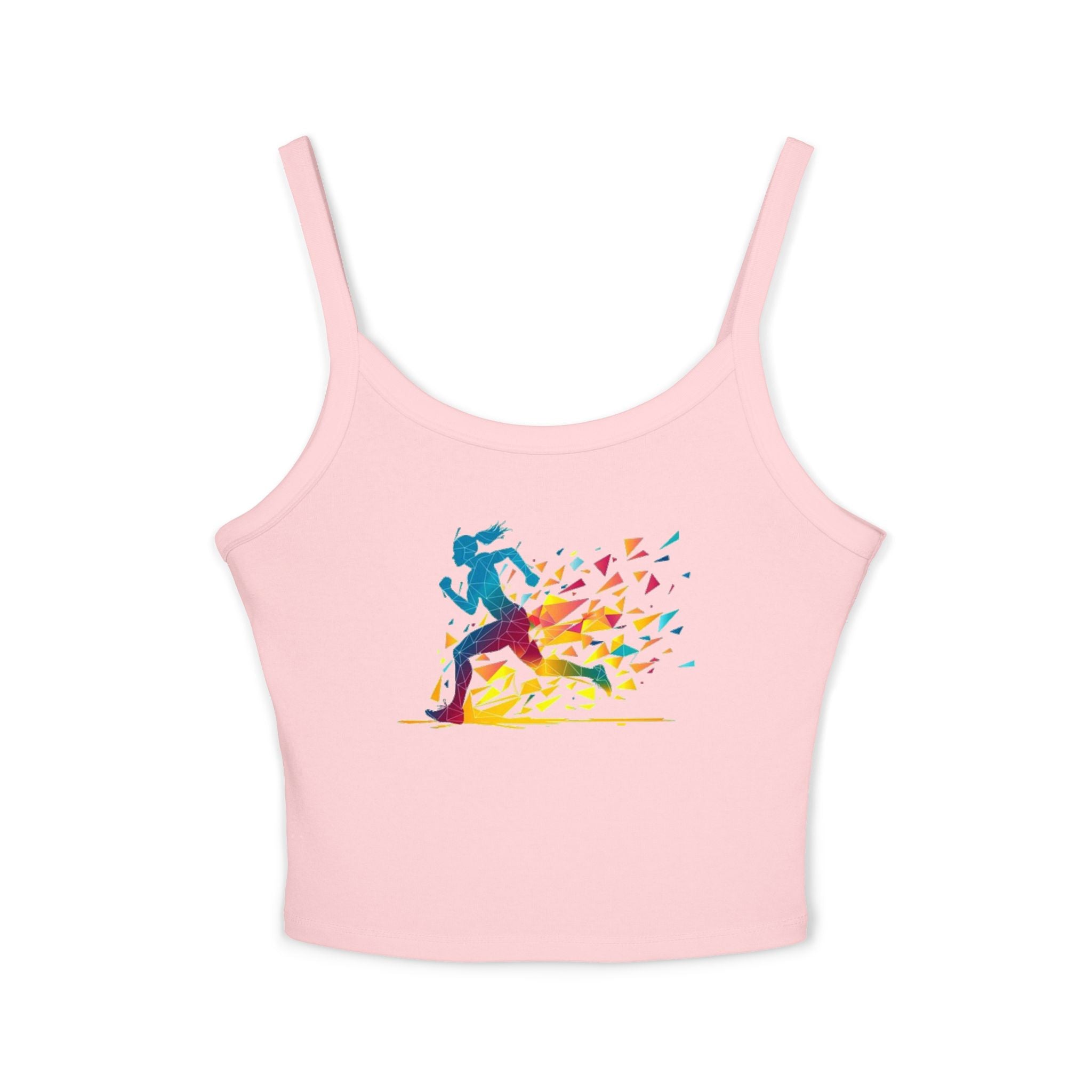 Running Woman Tank Top, Athletic Workout Top, Fitness Sleeveless Shirt, Jogging Muscle Tee, Exercise Gym Cami