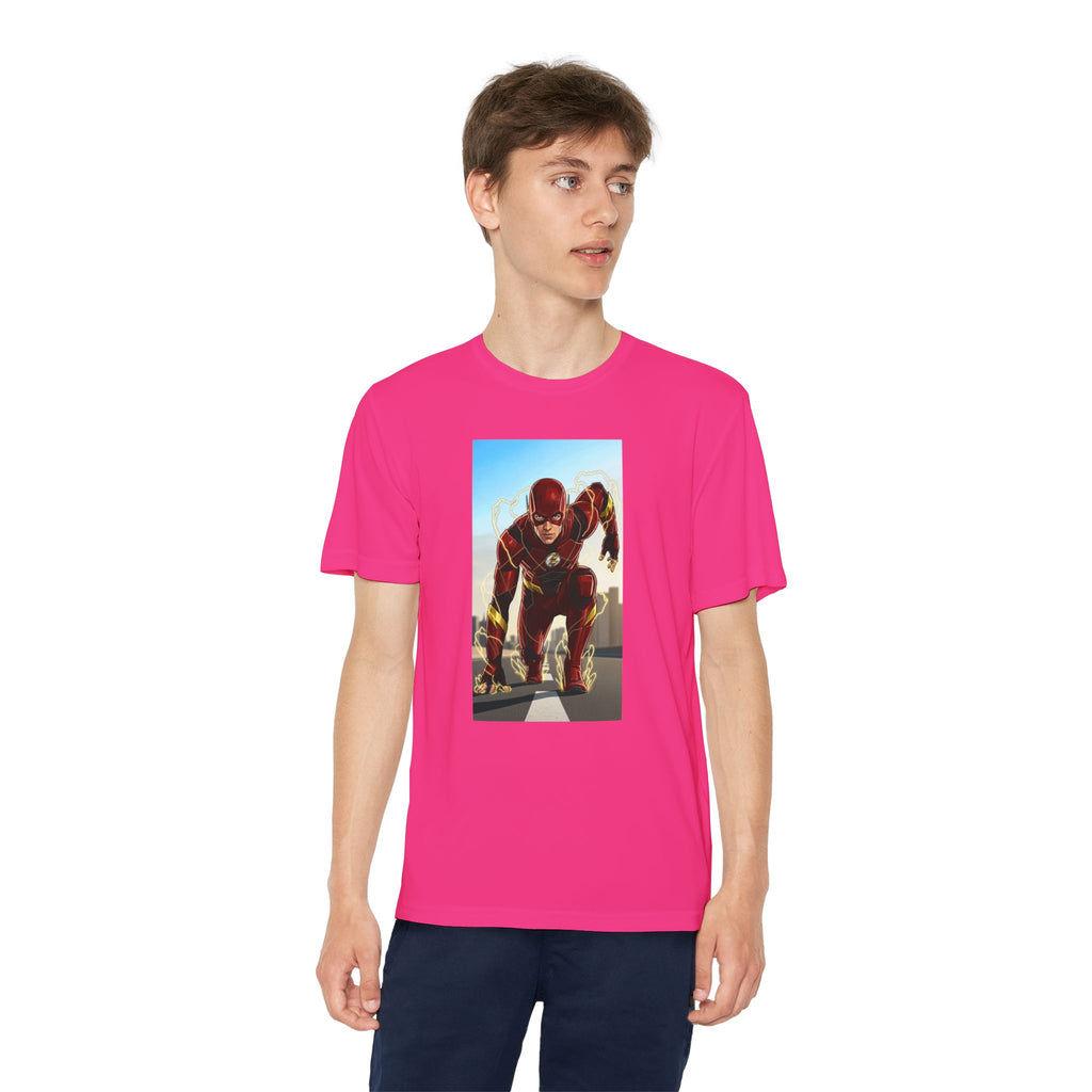 The Flash Superhero Marvel Youth T-Shirt, Kid's Superhero Tee, Children's Graphic Shirt, Comic Book Character Top, Kids Costume Apparel