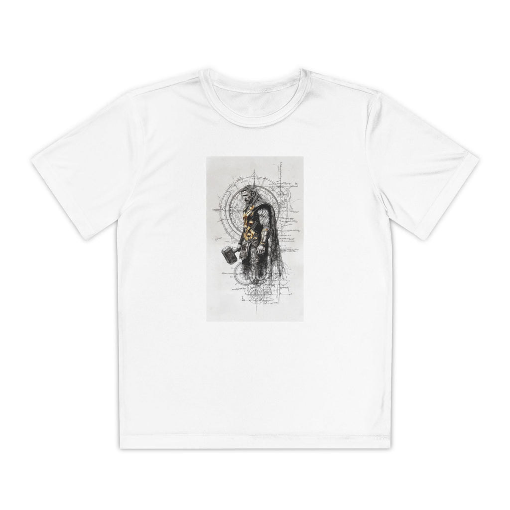 Superhero Youth T-Shirt Sports Graphic Tee, Cool Athletic Shirt for Kids