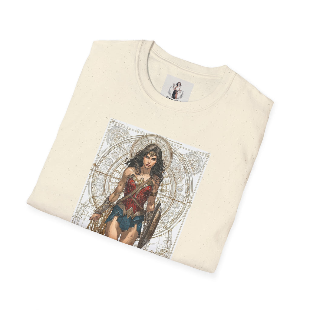 Wonder Woman Superhero Marvel Unisex Softstyle T-Shirt, Comic Book Tee, Geeky Clothing, Cosplay Costume Top
