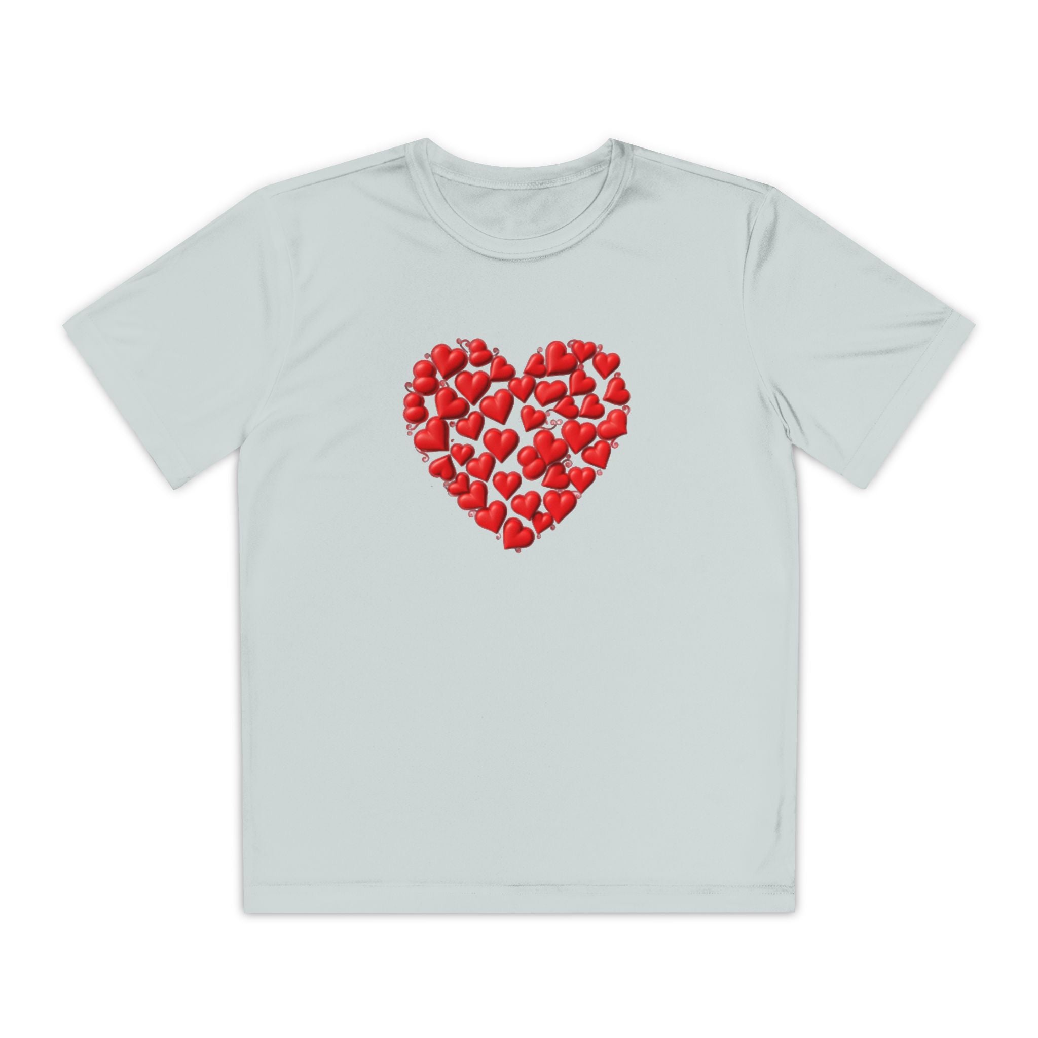 Heart Youth T-Shirt Sports Graphic Tee, Cool Athletic Shirt for Kids, Perfect for Sports Events, Team Spirit