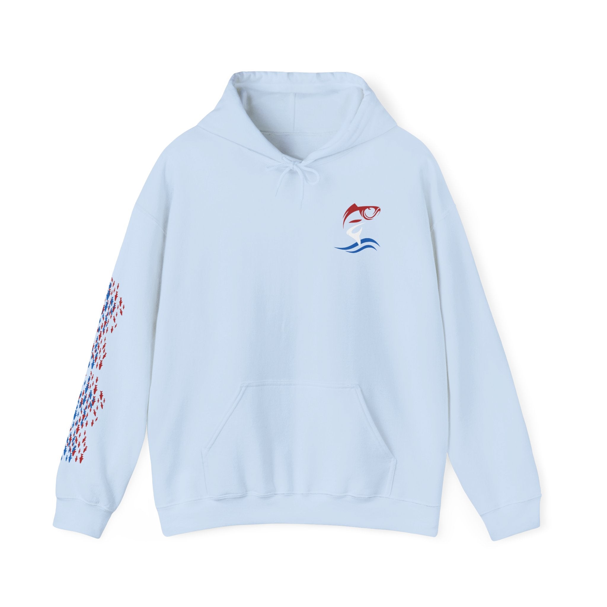 Fishing Patriotic Hoodie, American Flag Sweatshirt, Fisherman Gift, Outdoor Fishing Apparel, USA Pride Jumper