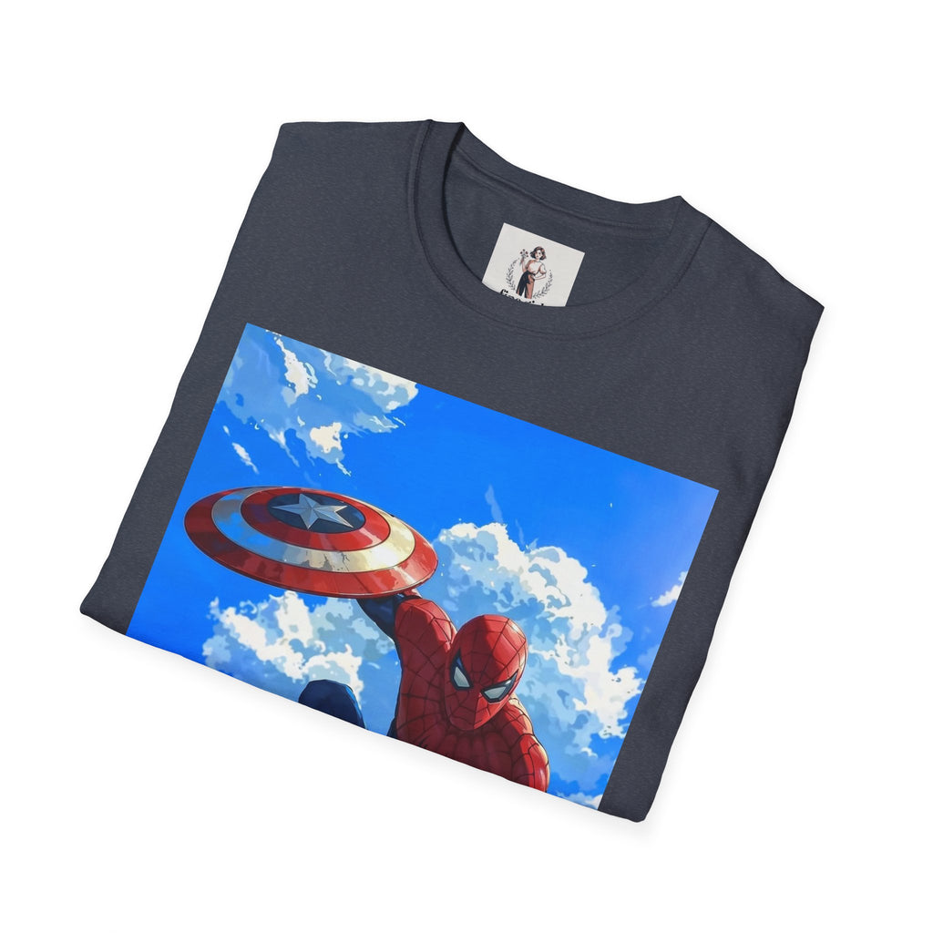 Spiderman Superhero Marvel Unisex Softstyle T-Shirt, Comic Book Tee, Geeky Clothing, Cosplay Costume Top