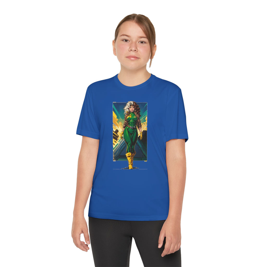 Superhero Youth T-Shirt Sports Graphic Tee, Cool Athletic Shirt for Kids