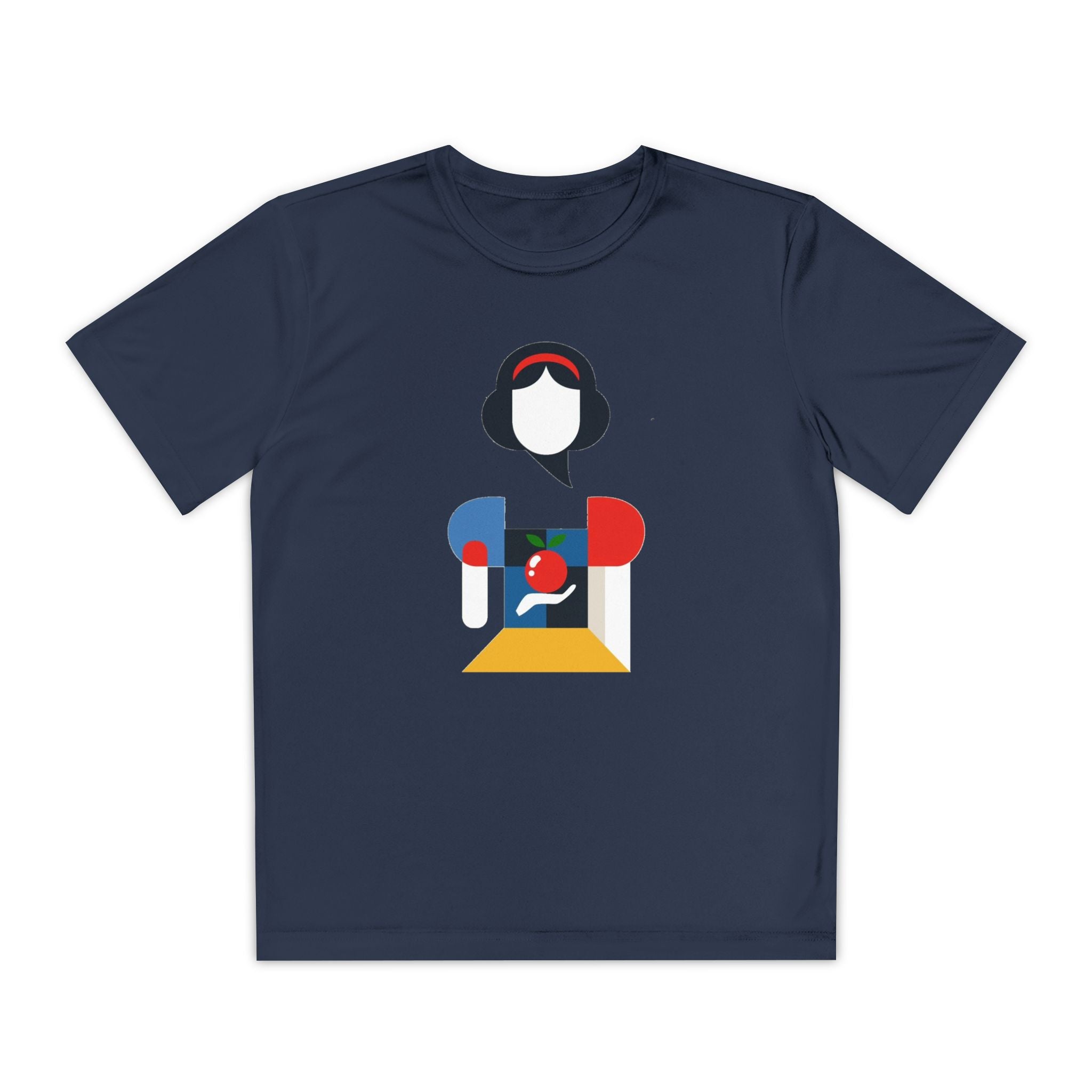 Snow White Youth T-Shirt Sports Graphic Tee, Cool Athletic Shirt for Kids, Perfect for Sports Events, Team Spirit