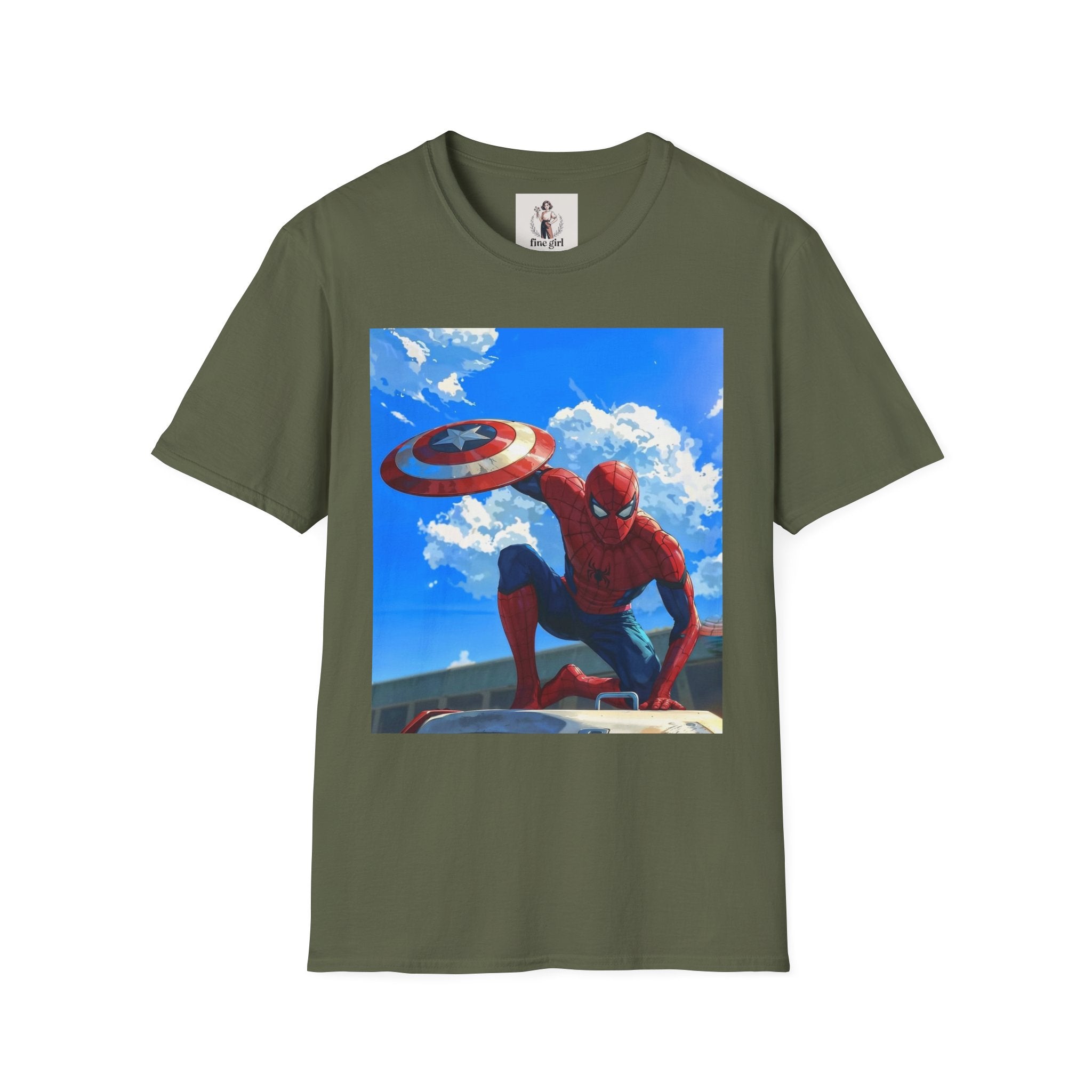 Spiderman Superhero Marvel Unisex Softstyle T-Shirt, Comic Book Tee, Geeky Clothing, Cosplay Costume Top