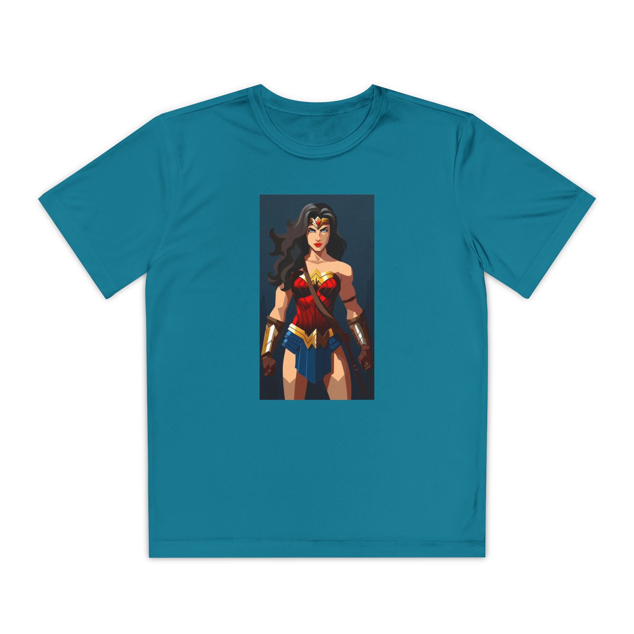 Superhero Youth T-Shirt Sports Graphic Tee, Cool Athletic Shirt for Kids