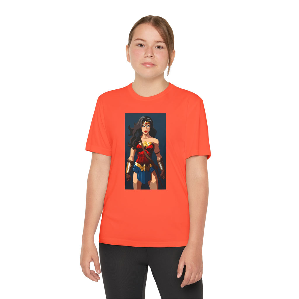 Superhero Youth T-Shirt Sports Graphic Tee, Cool Athletic Shirt for Kids