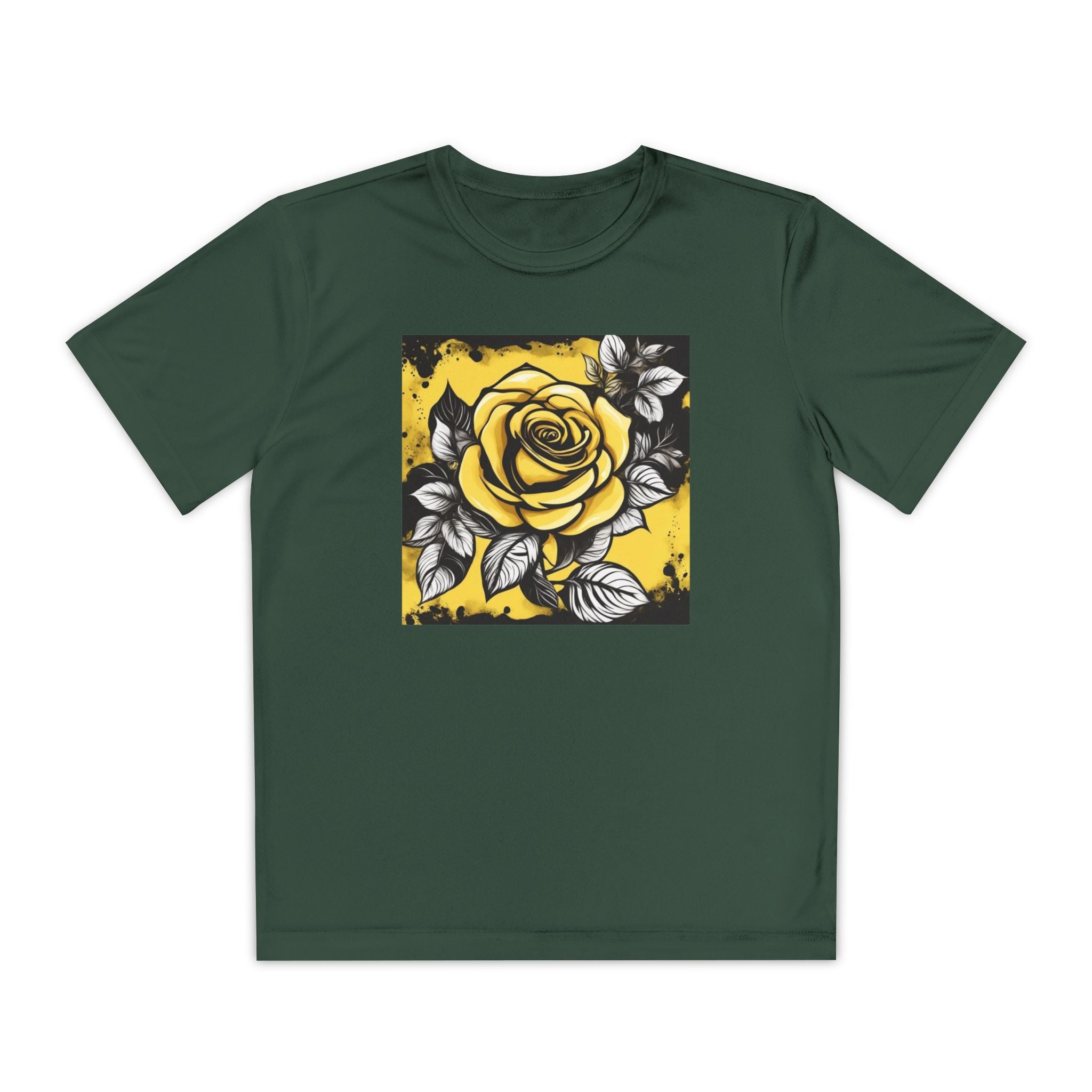 Flower Youth Tshirt, Girls Floral Tee, Kids Spring Shirt, Children's Botanical Top, Teen Blossom T-Shirt