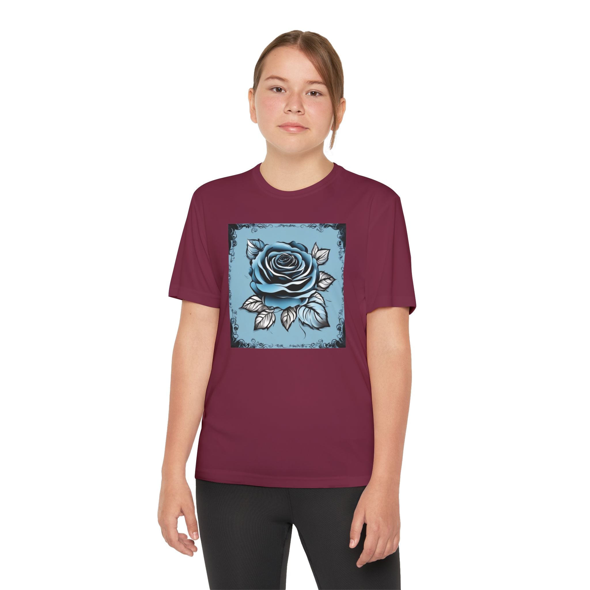 Flower Youth Tshirt, Girls Floral Tee, Kids Spring Shirt, Children's Botanical Top, Teen Blossom T-Shirt