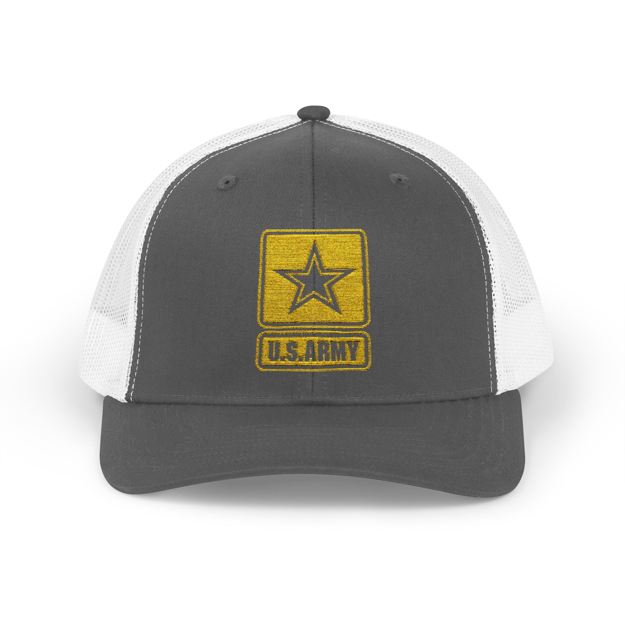 US Army Snapback Trucker Cap with Thin Red Line Design, Ideal for First Responders, Supportive Gifts, Memorials, Everyday Wear