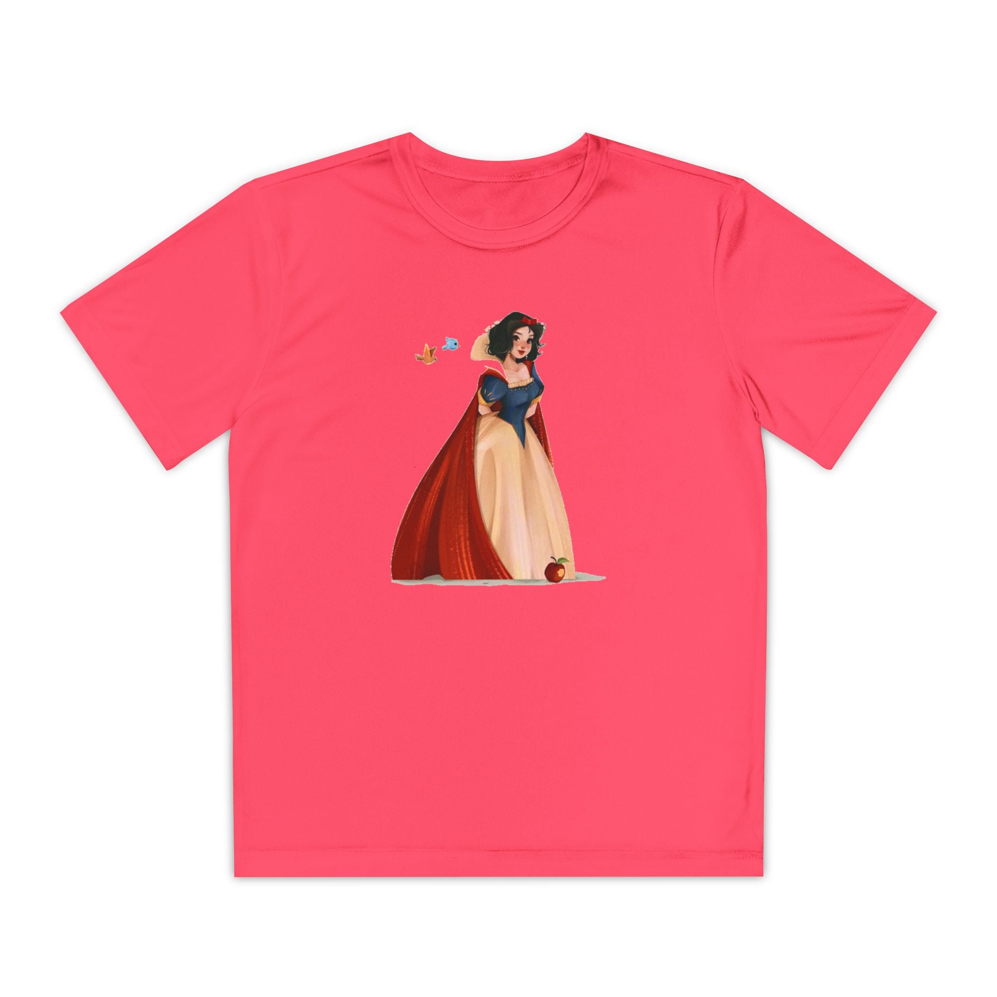 Snow White Youth T-Shirt Sports Graphic Tee, Cool Athletic Shirt for Kids, Perfect for Sports Events, Team Spirit