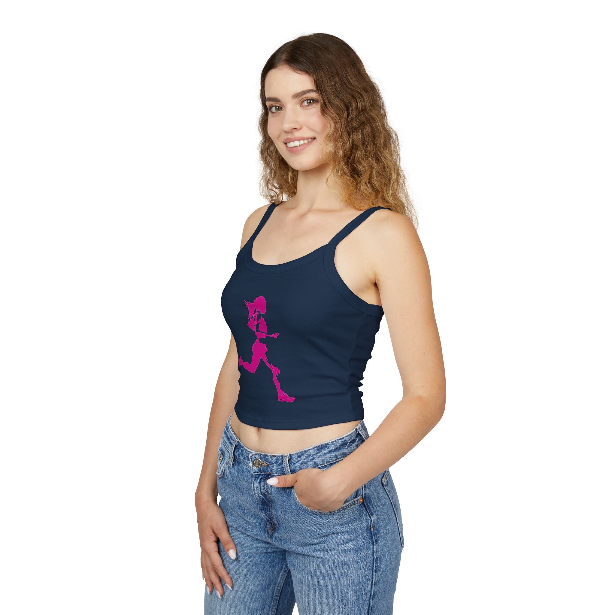 Running Woman Tank Top, Athletic Workout Top, Fitness Sleeveless Shirt, Jogging Muscle Tee, Exercise Gym Cami