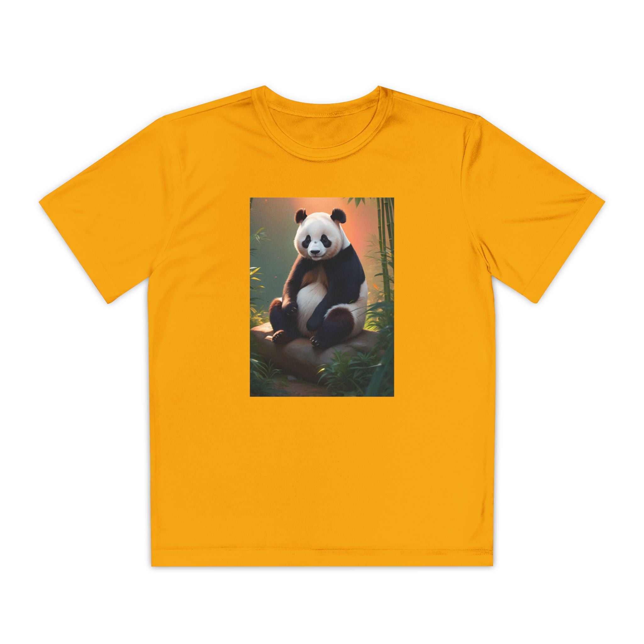 Panda Youth Tee Shirt, Kids Animal Graphic Top, Cute Black and White Tee, Children's Zoo Theme Shirt, Bamboo Bear Shirt, Kid's Nature Gift