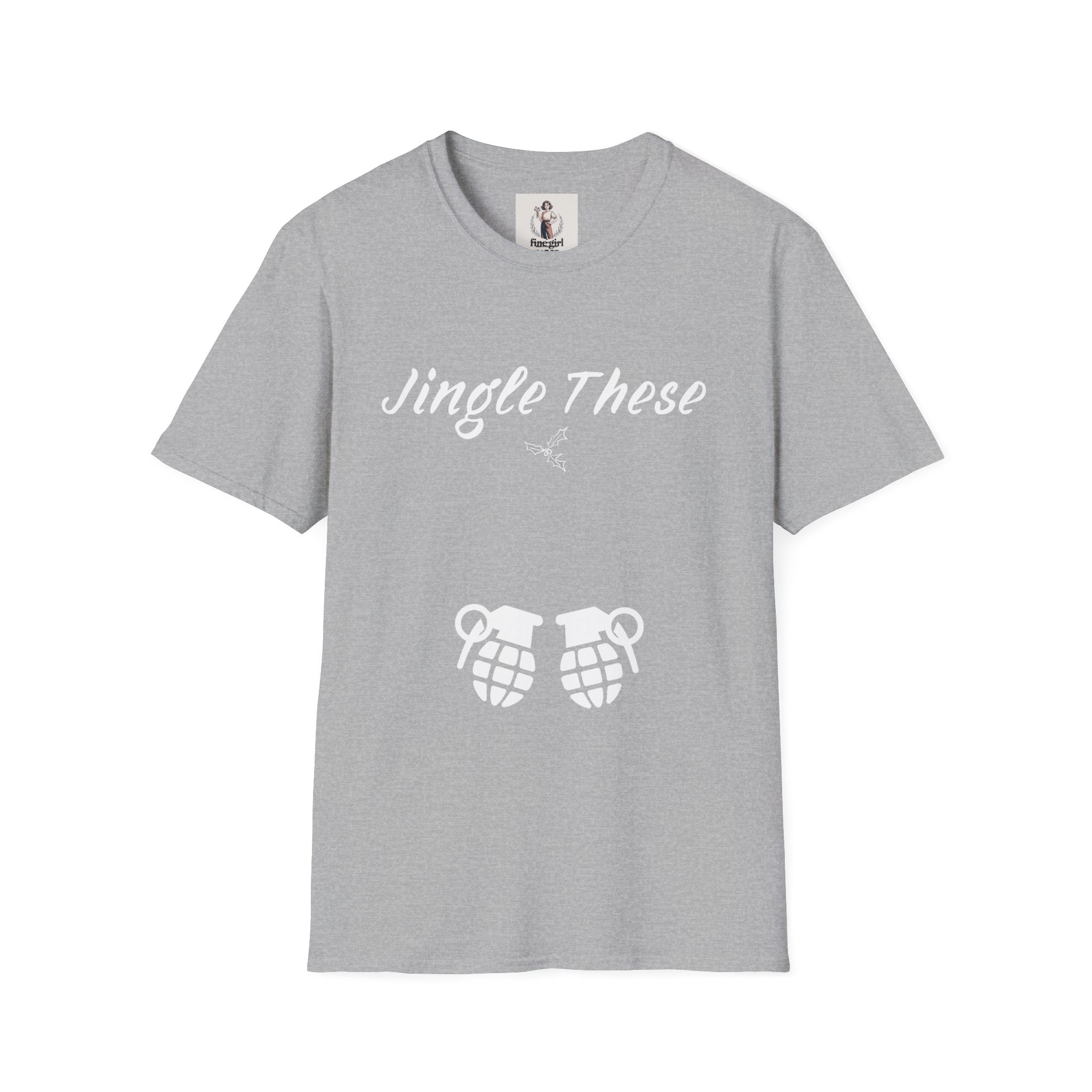 Jingle These Hand Grenades Christmas T-Shirt ~ Unisex Softstyle T-Shirt