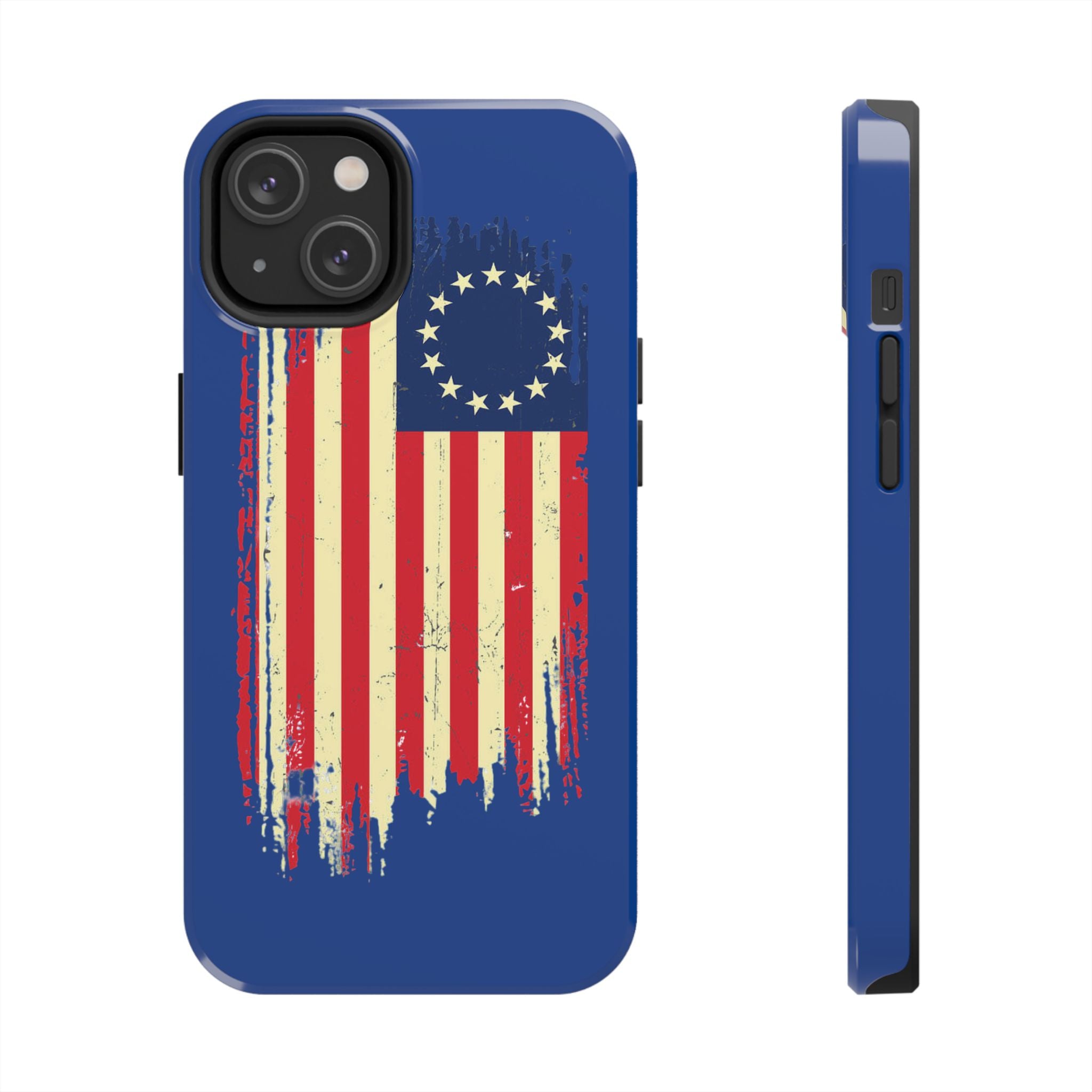 Patriotic Phone Cases with Vintage Flag Design, Tough Case for Independence Day, Memorial Day, 4th of July, Gift for Veterans, USA Pride