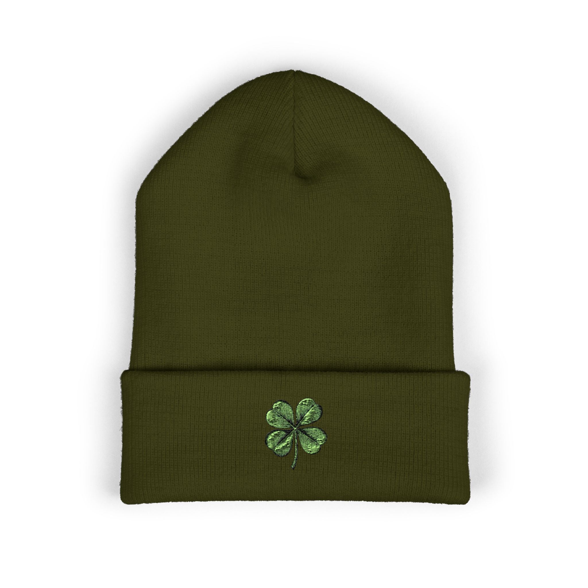 St. Patrick's Day 4-Leaf Clover Embroidered Beanie