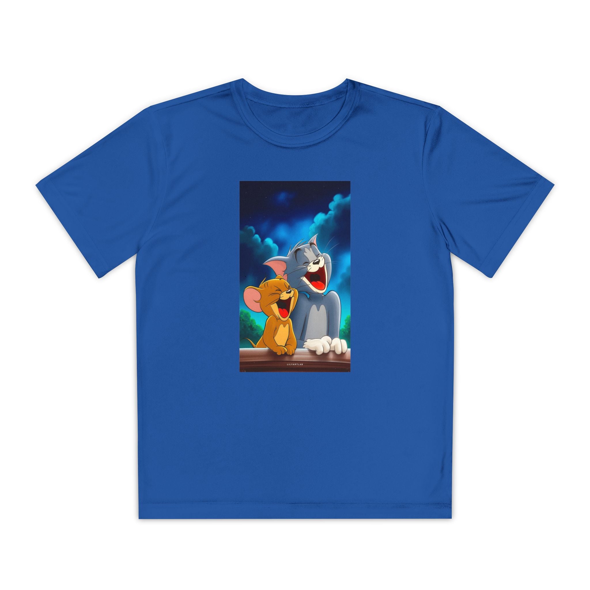 Youth Competitor Tee with Tom And Jerry design, Cartoon Graphic Kid's T-Shirt, Kids Tee, Children's Clothing, Funny Tee for Boys and Girls