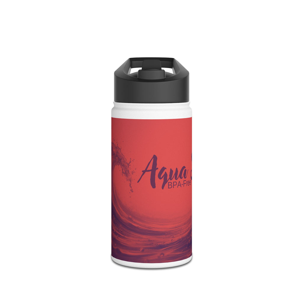 Aqua Wave Stainless Steel Water Bottle, Hydration Gift, Outdoor Adventure, Beach Vibes, Eco-Friendly, Travel Companion