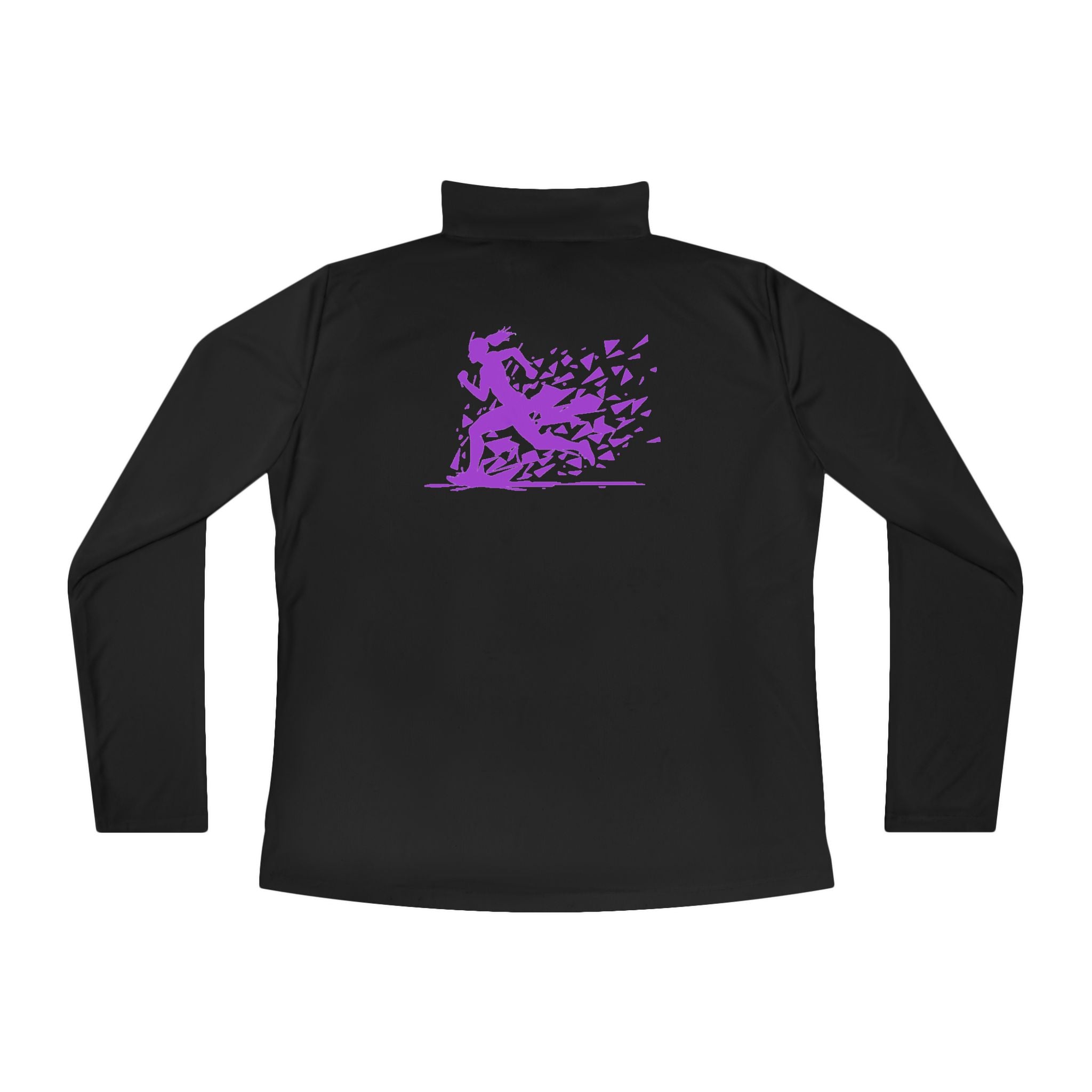 Ladies Quarter-Zip Pullover with Motivational Running Design, Athletic Apparel, Activewear, Sportswear, Fitness Gift, Running Top