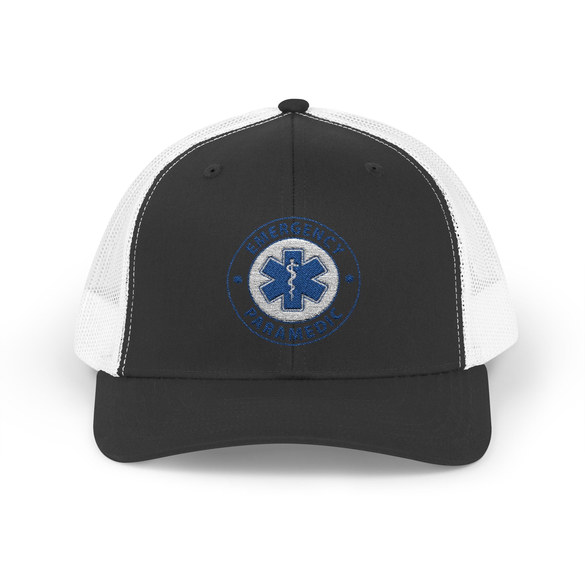 Paramedic Snapback Trucker Cap with Thin Red Line Design, Ideal for First Responders, Supportive Gifts, Memorials, Everyday Wear
