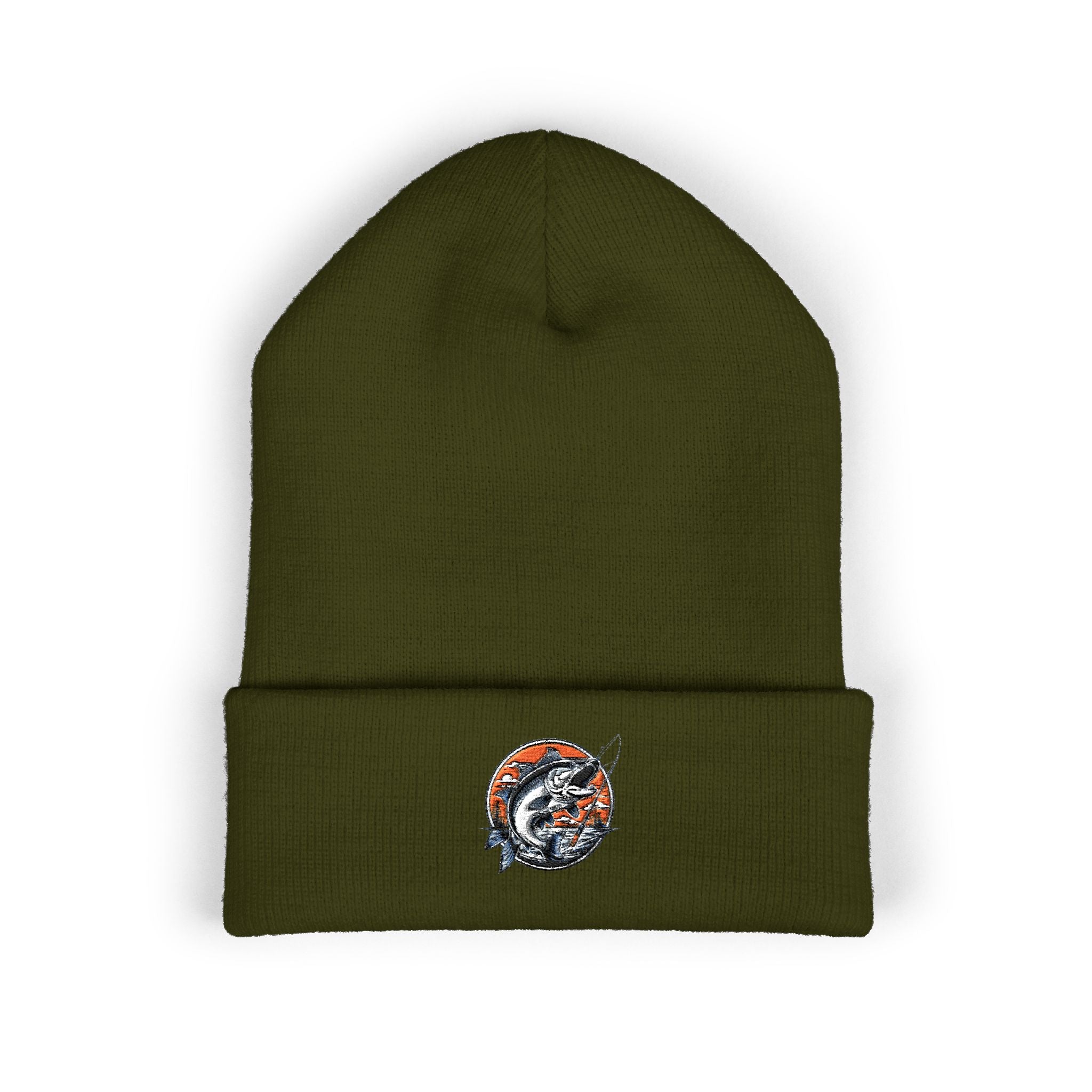 Embroidered Fishing Beanie, Fisherman Gift, Outdoor Apparel, Fishing Gear, Angler Hat, Fishing Lure Beanie