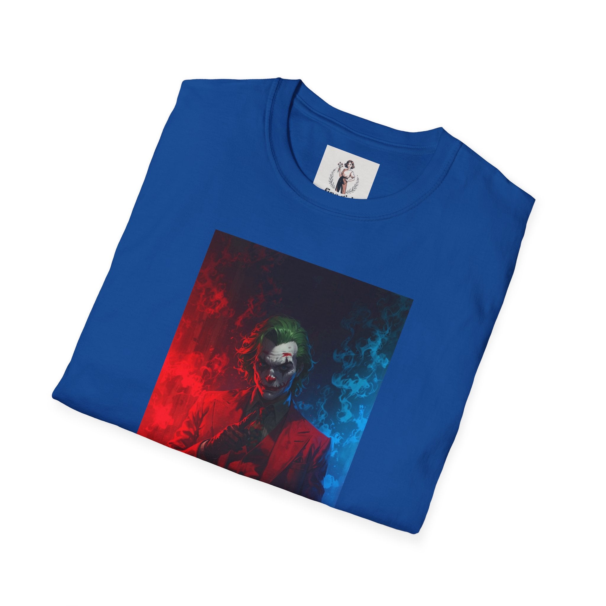 The Joker Superhero Marvel Unisex Softstyle T-Shirt, Comic Book Tee, Geeky Clothing, Cosplay Costume Top