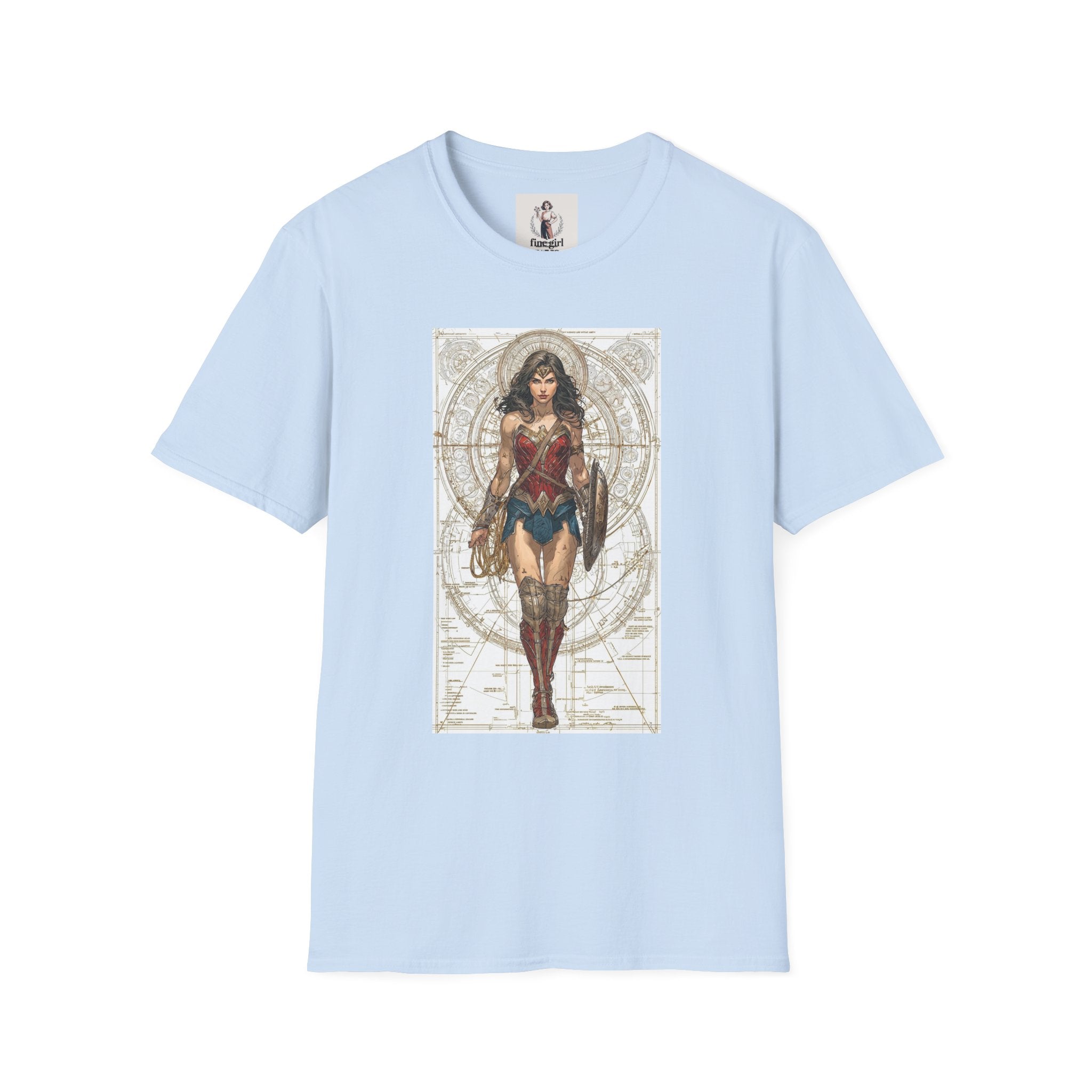 Wonder Woman Superhero Marvel Unisex Softstyle T-Shirt, Comic Book Tee, Geeky Clothing, Cosplay Costume Top
