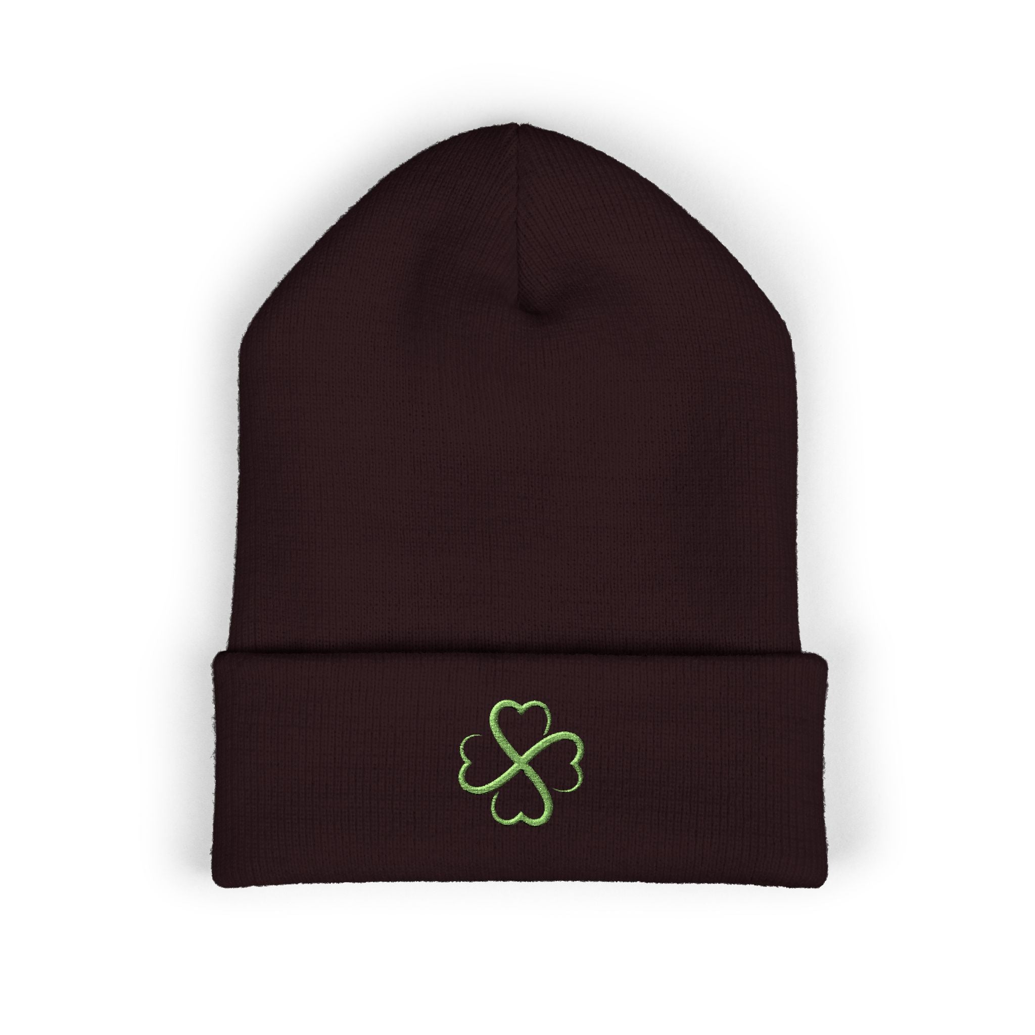 St. Patrick's Day 4-Leaf Clover Embroidered Beanie