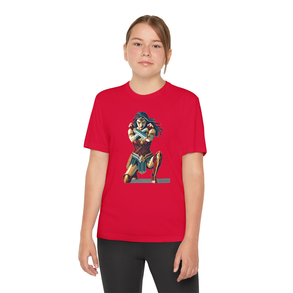 Wonder Woman Youth T-Shirt Sports Graphic Tee, Cool Athletic Shirt for Kids, Perfect for Sports Events, Team Spirit