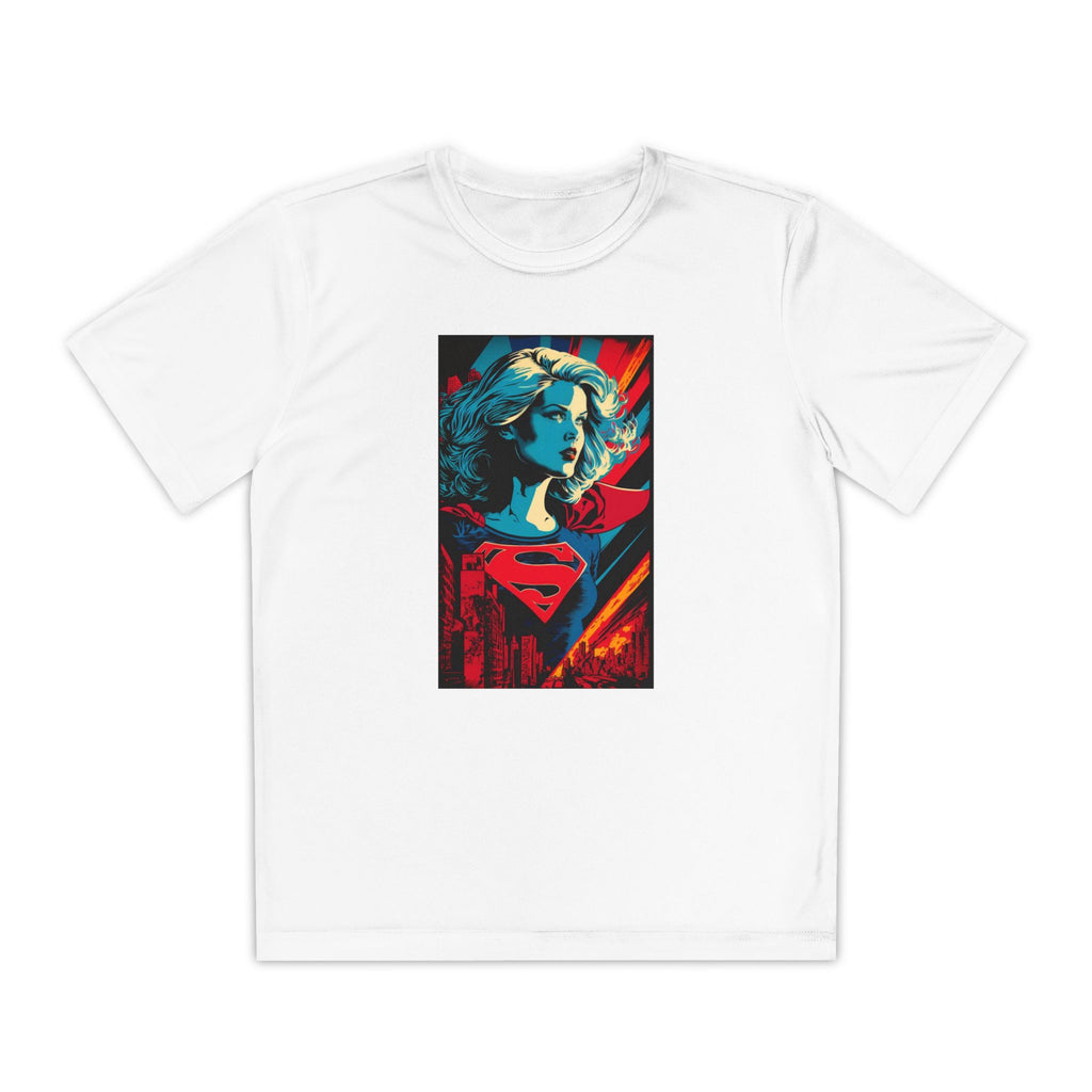 Superhero Youth T-Shirt Sports Graphic Tee, Cool Athletic Shirt for Kids
