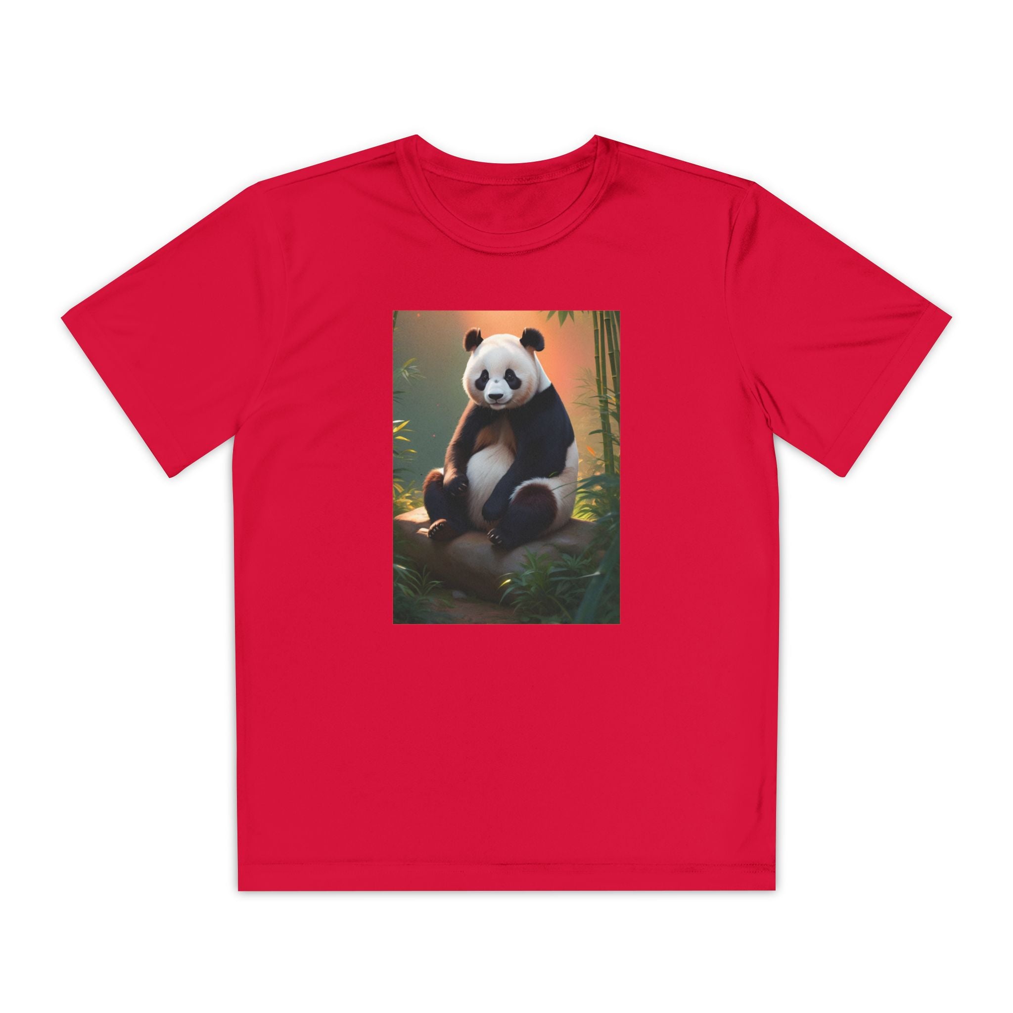 Panda Youth Tee Shirt, Kids Animal Graphic Top, Cute Black and White Tee, Children's Zoo Theme Shirt, Bamboo Bear Shirt, Kid's Nature Gift