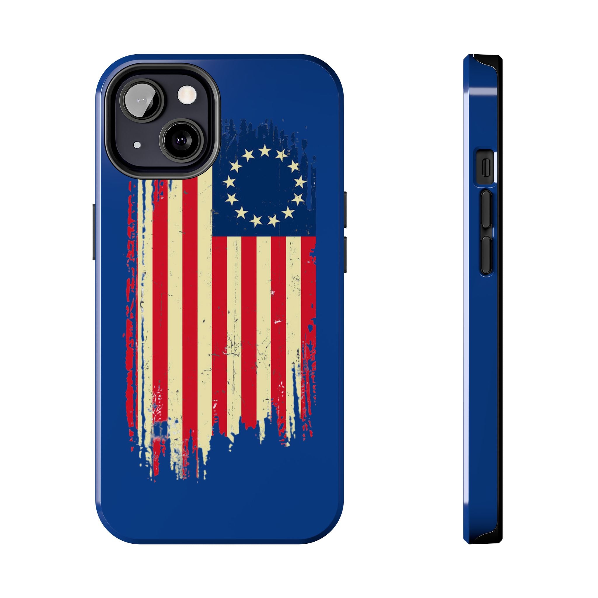 Patriotic Phone Cases with Vintage Flag Design, Tough Case for Independence Day, Memorial Day, 4th of July, Gift for Veterans, USA Pride