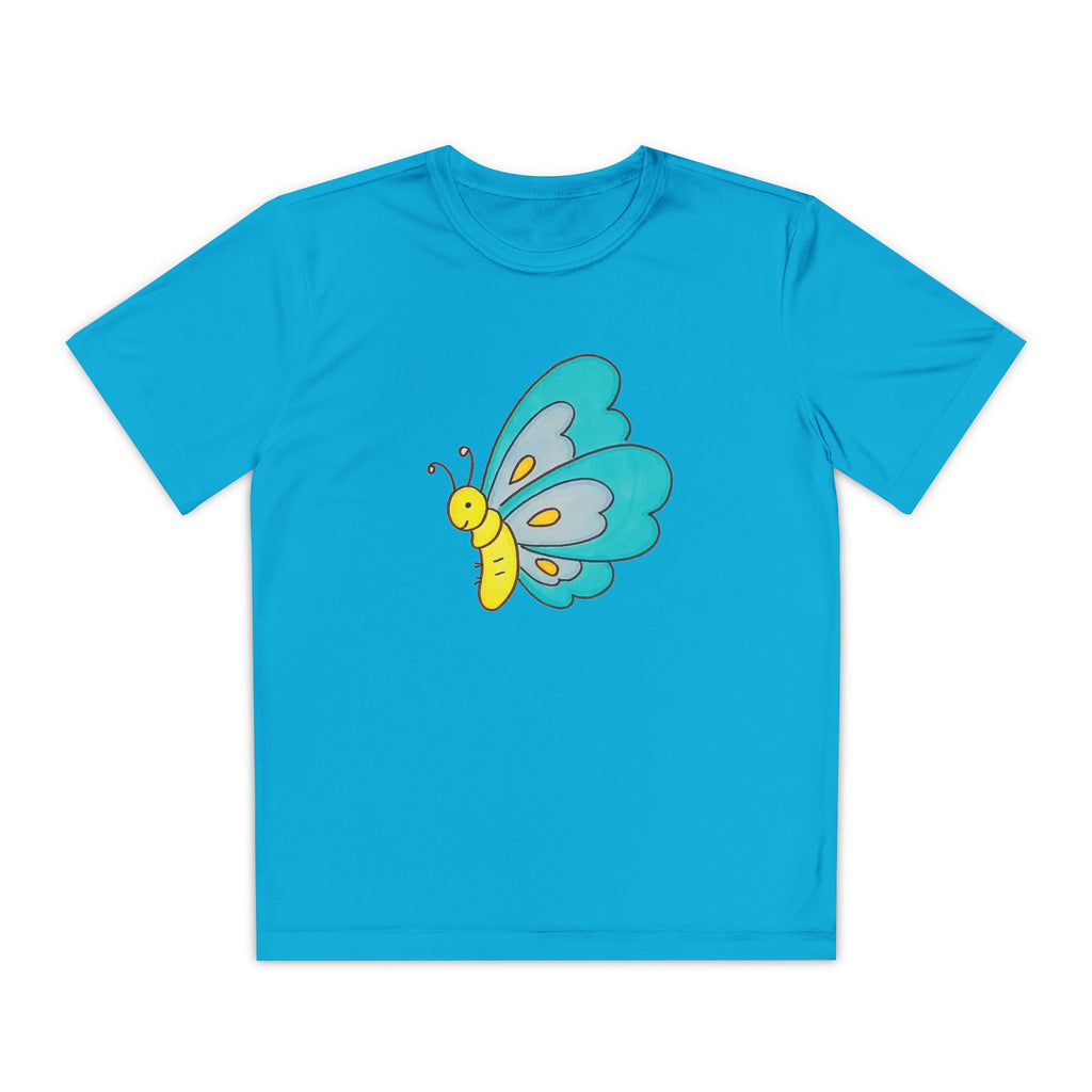 Butterffy Youth T-Shirt Sports Graphic Tee, Cool Athletic Shirt for Kids, Perfect for Sports Events, Team Spirit